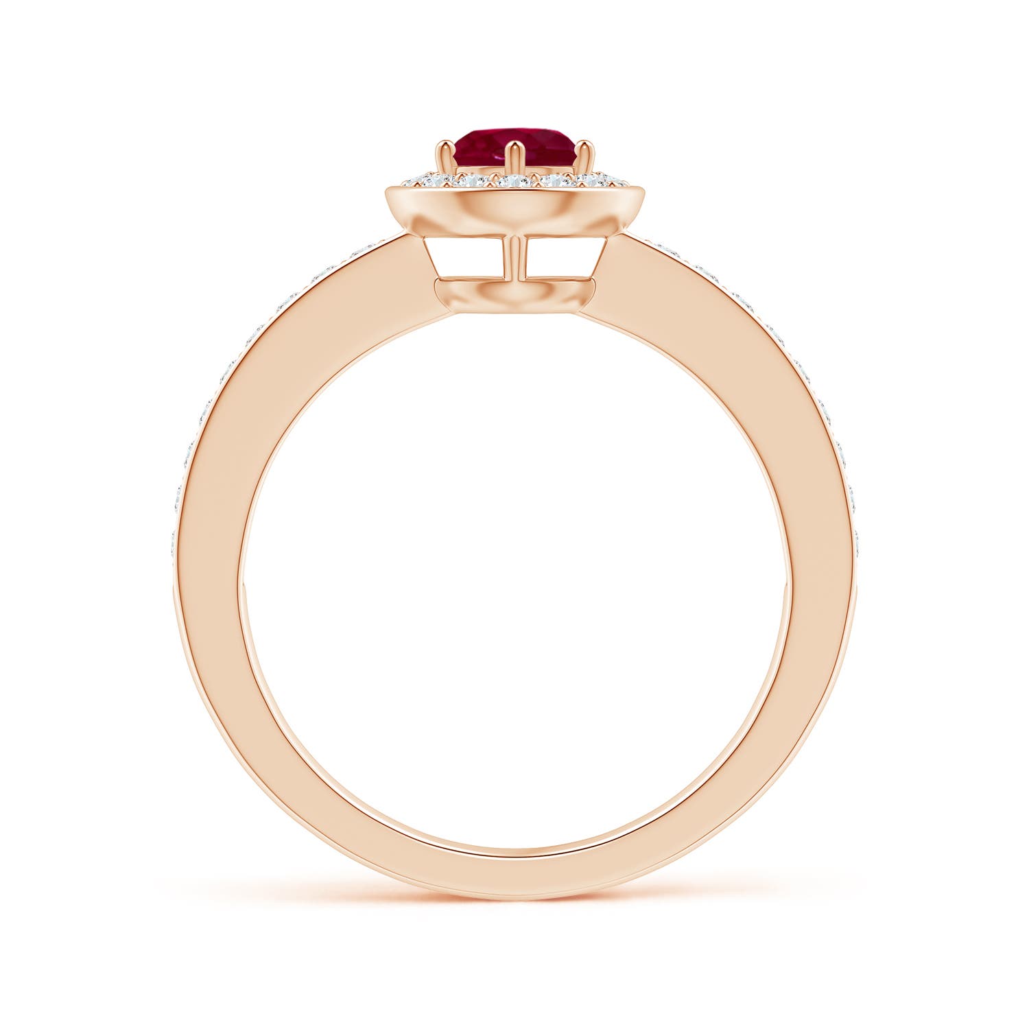 A - Ruby / 0.82 CT / 14 KT Rose Gold