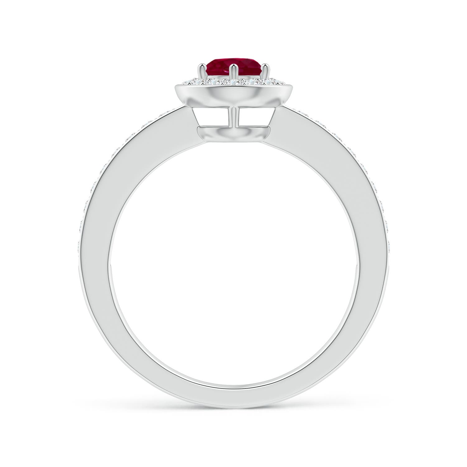 A - Ruby / 0.82 CT / 14 KT White Gold