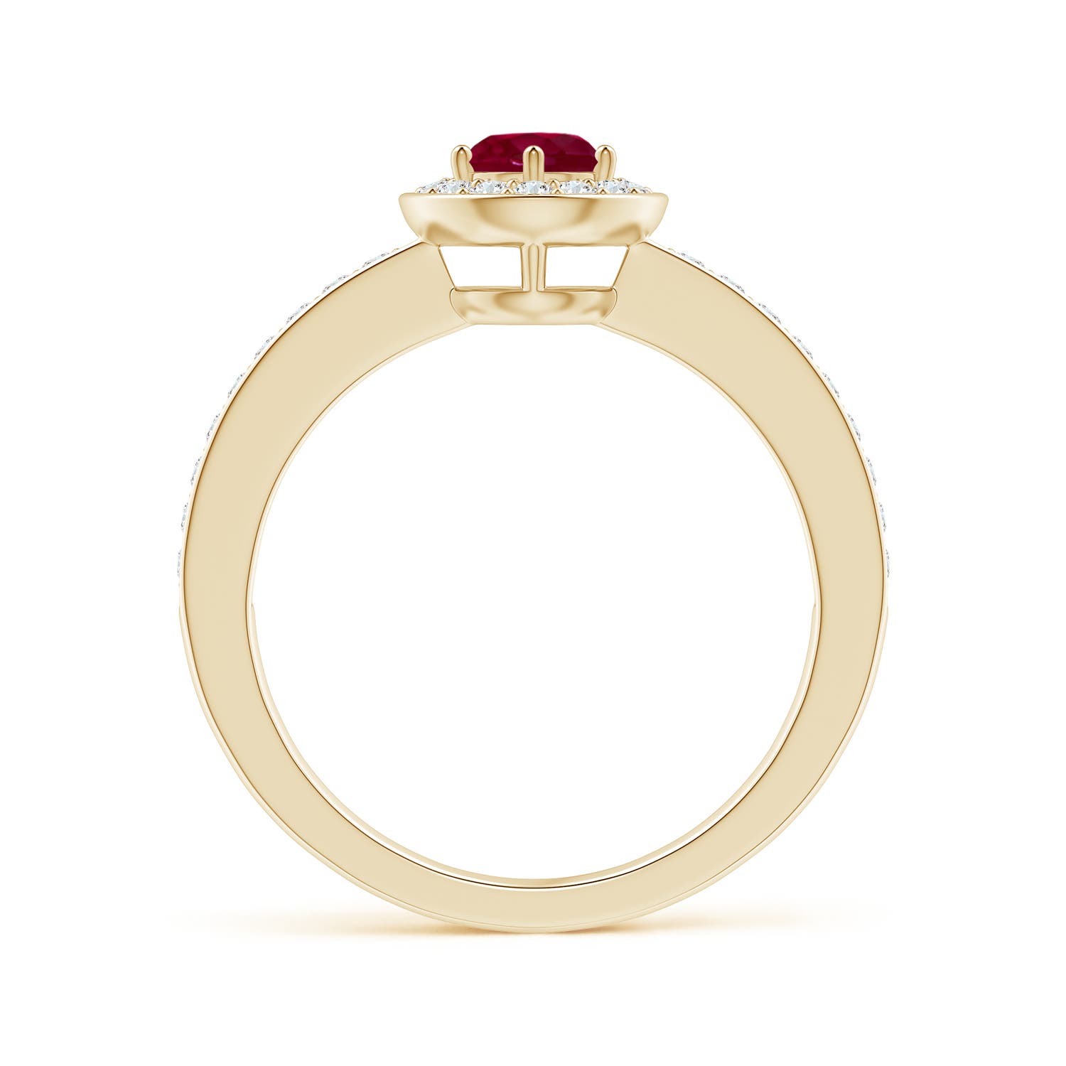 A - Ruby / 0.82 CT / 14 KT Yellow Gold