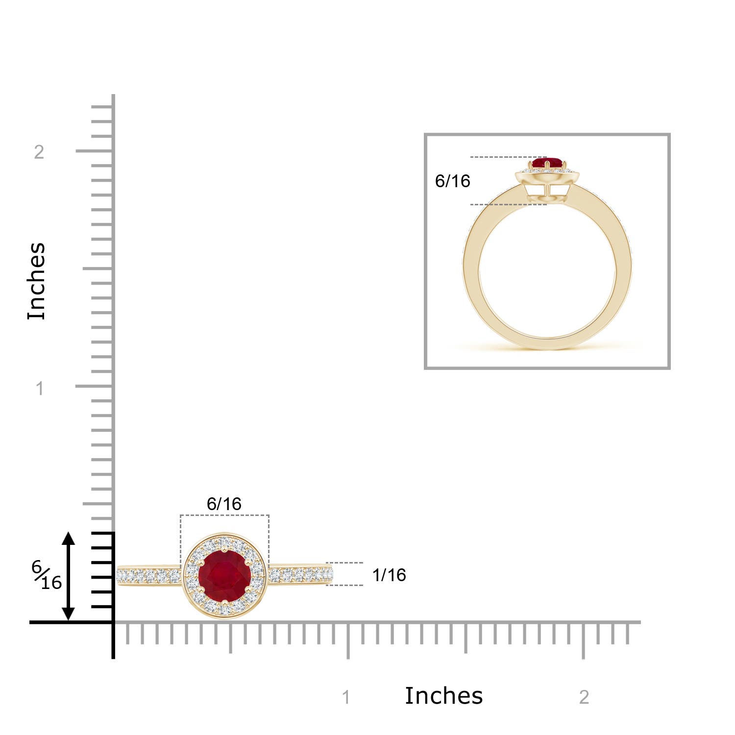 AA - Ruby / 0.82 CT / 14 KT Yellow Gold