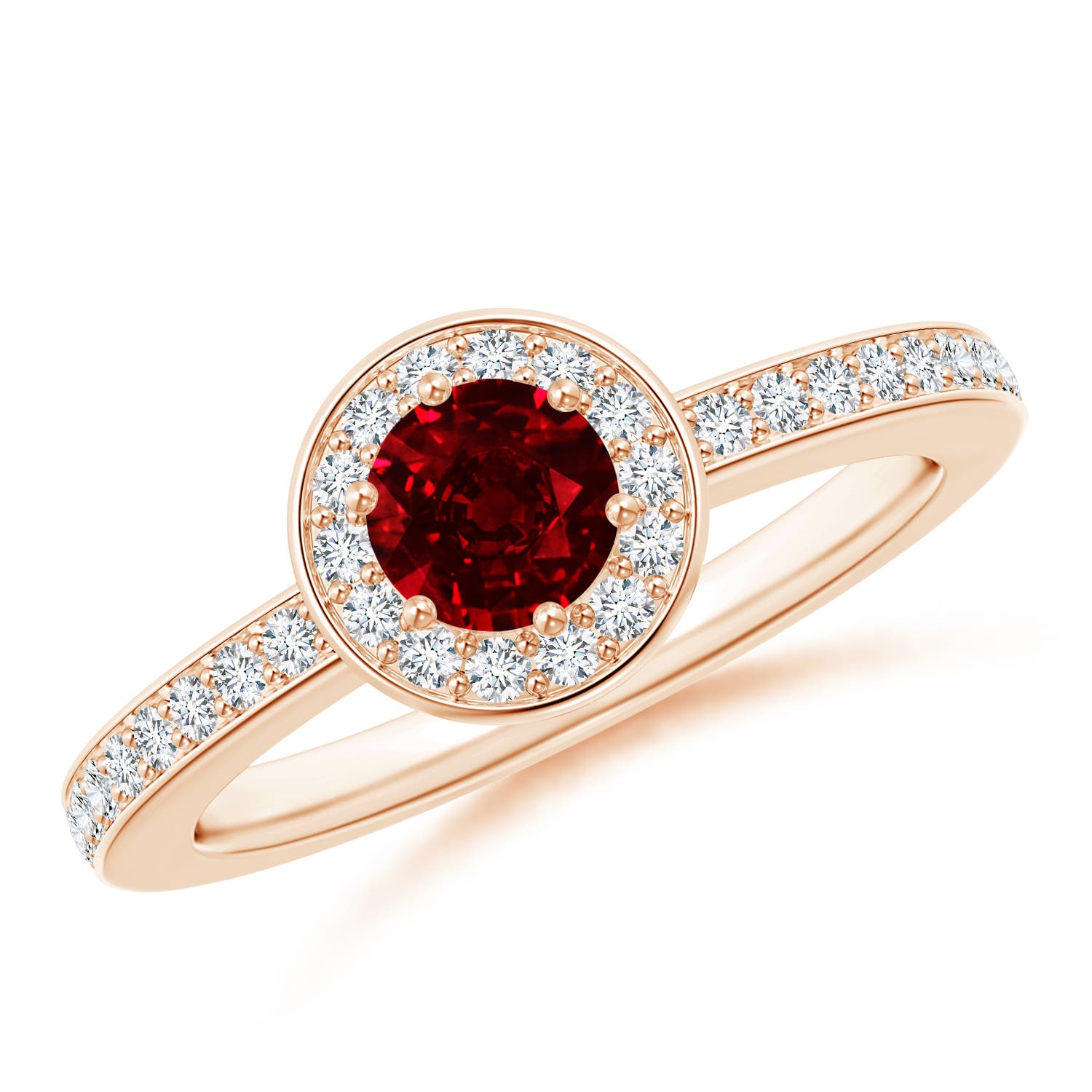 AAAA - Ruby / 0.82 CT / 14 KT Rose Gold