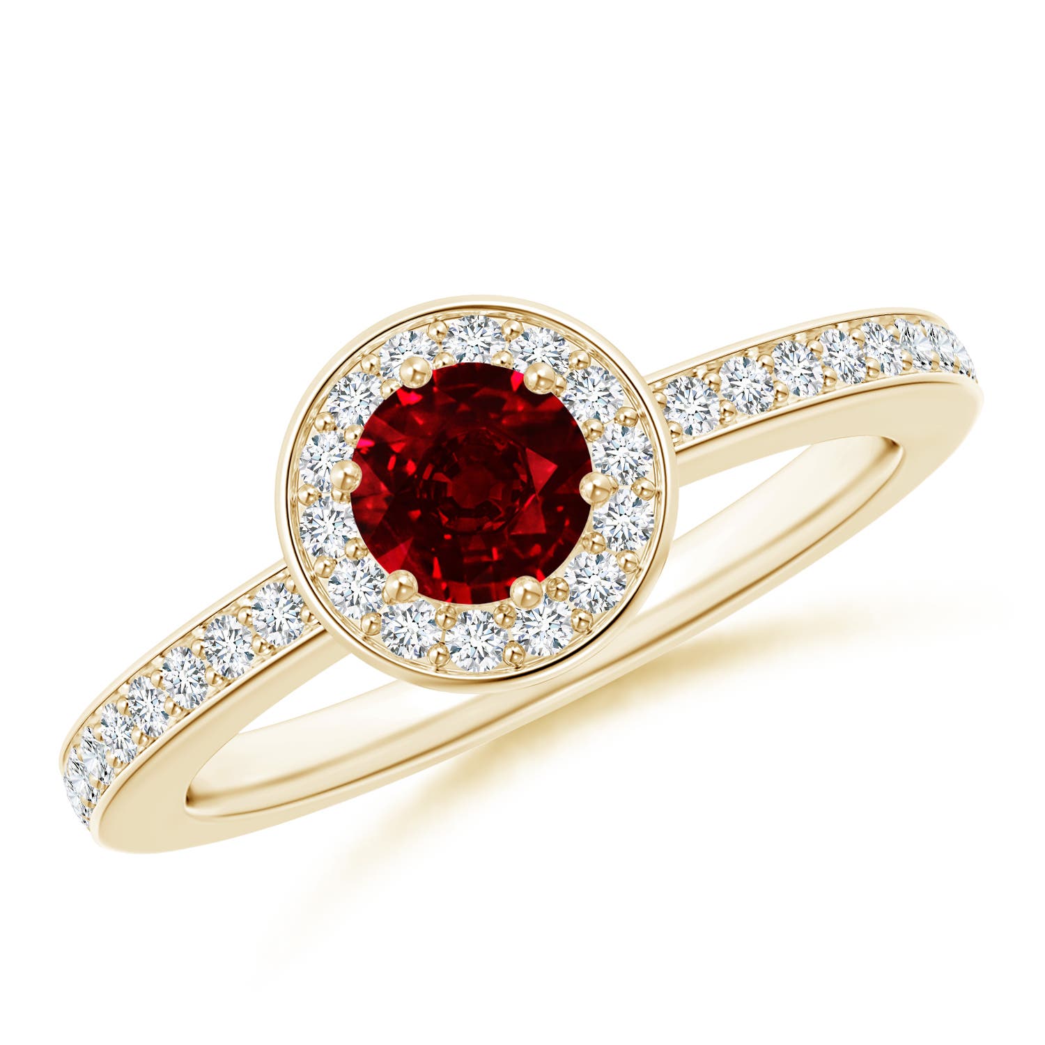 AAAA - Ruby / 0.82 CT / 14 KT Yellow Gold