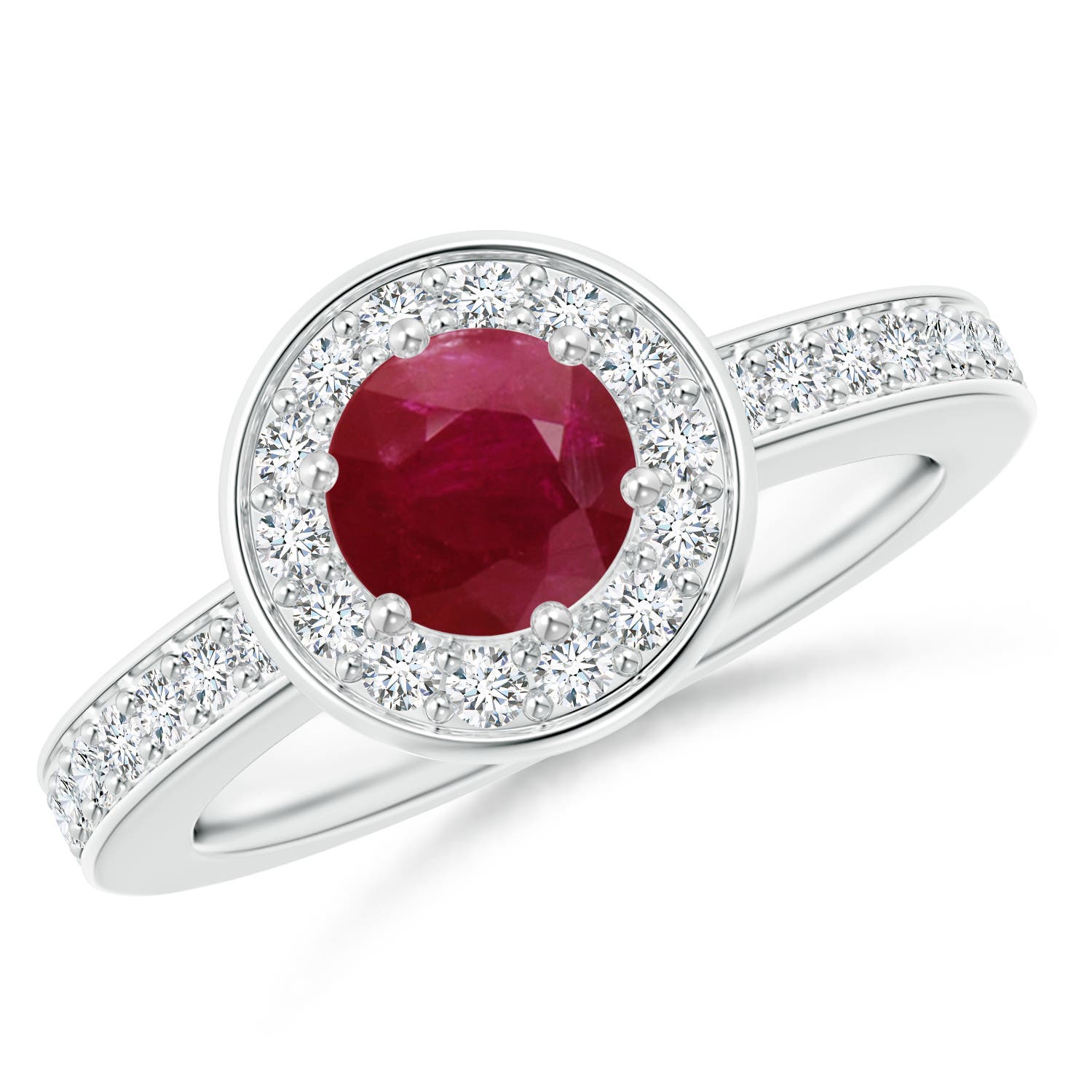 A - Ruby / 1.36 CT / 14 KT White Gold