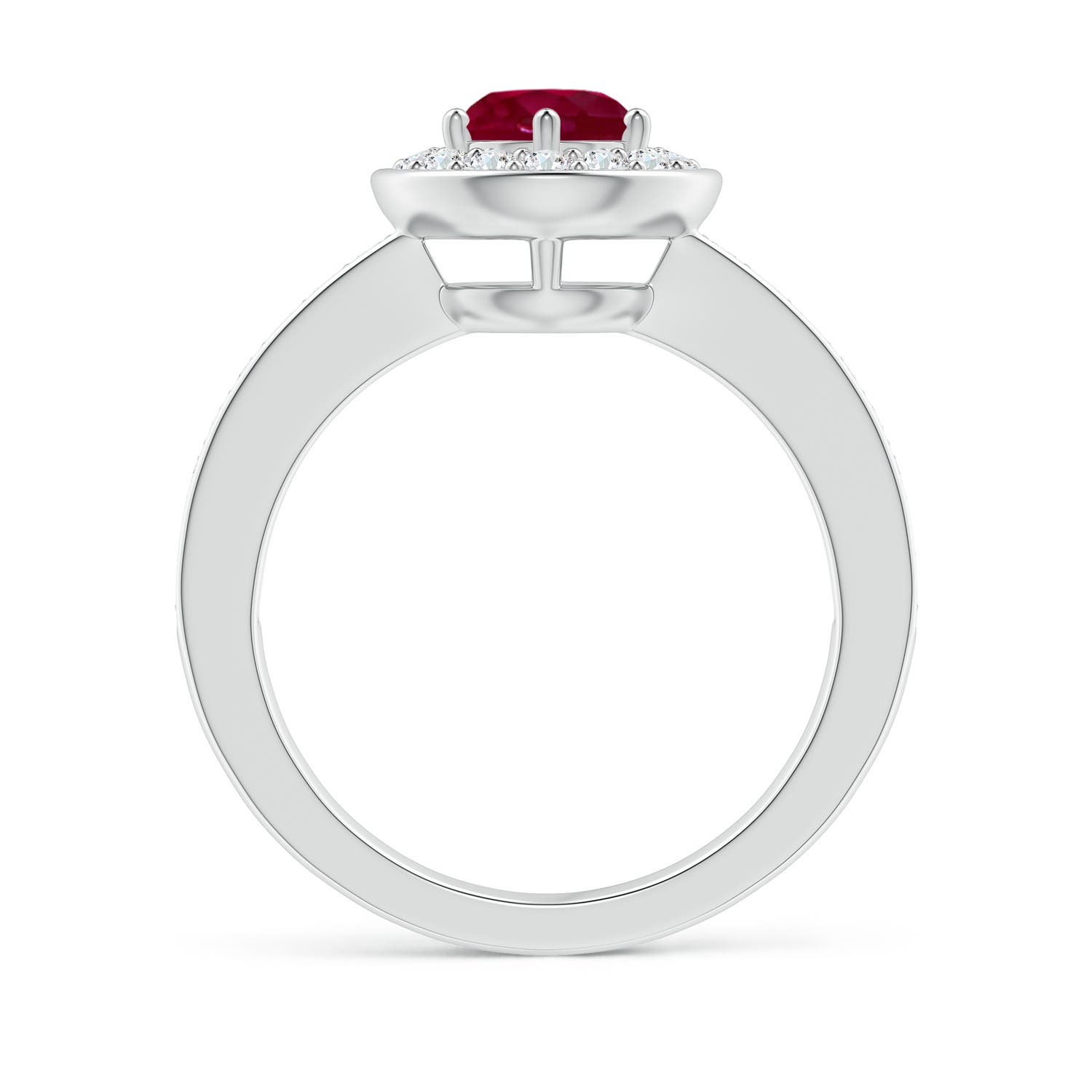 A - Ruby / 1.36 CT / 14 KT White Gold