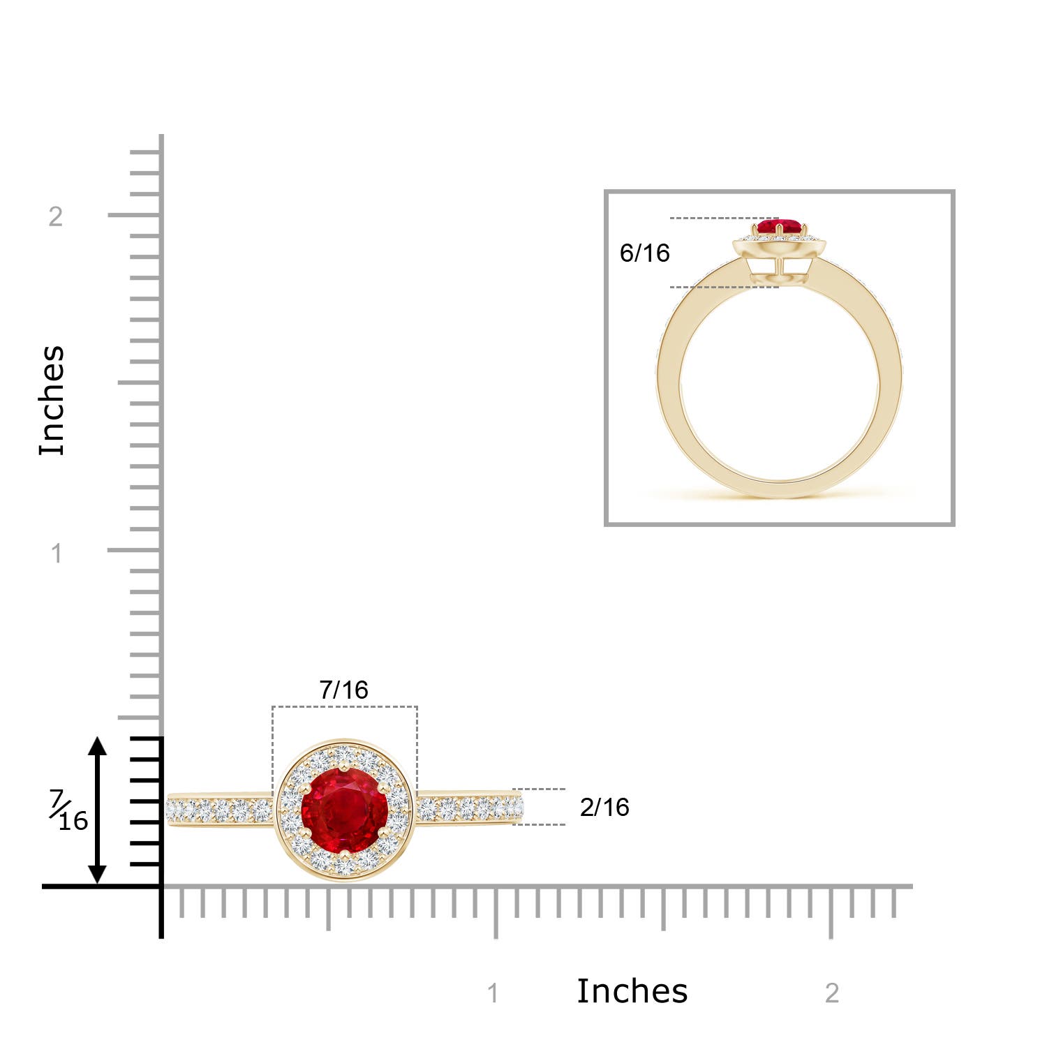 AAA - Ruby / 1.36 CT / 14 KT Yellow Gold