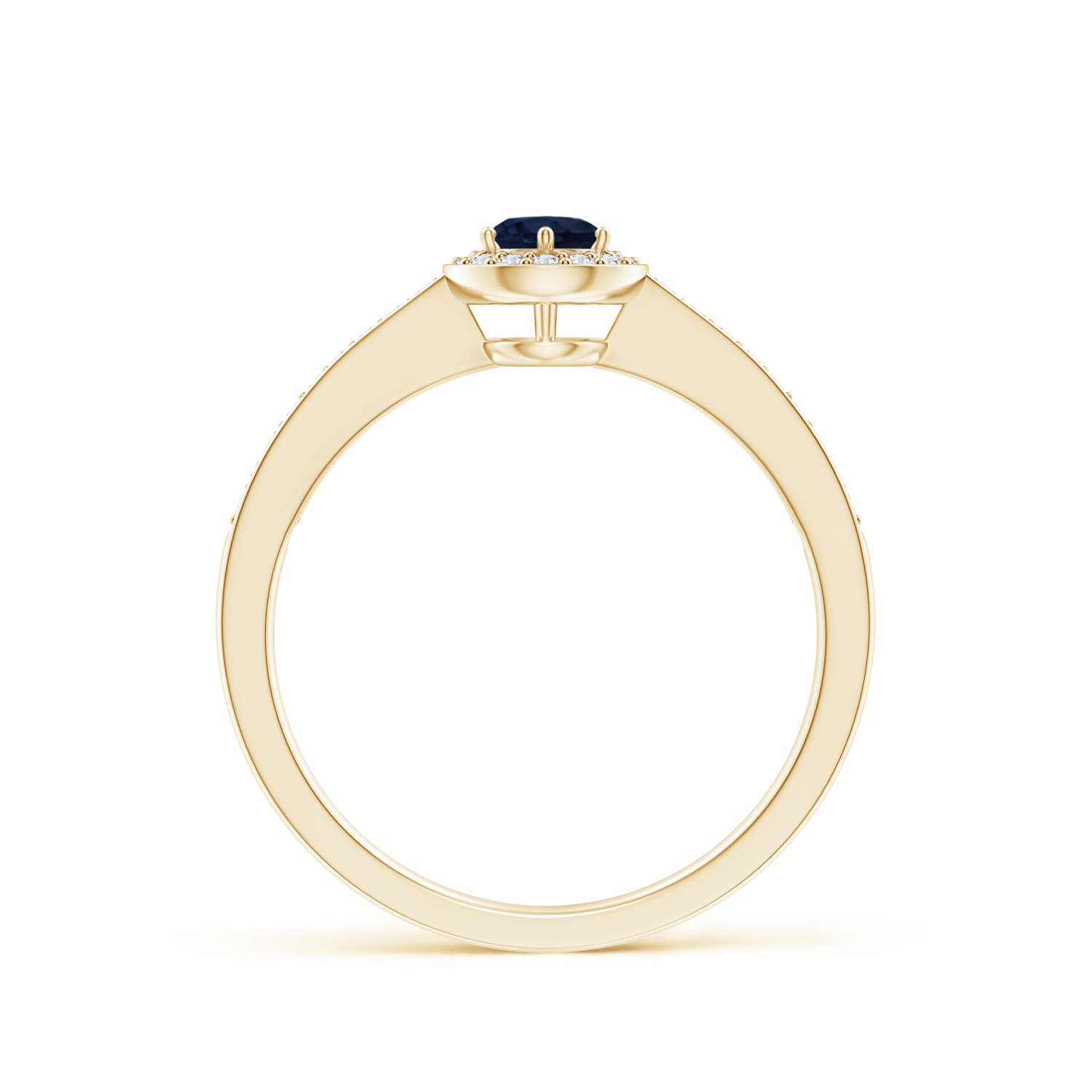 A - Blue Sapphire / 0.49 CT / 14 KT Yellow Gold