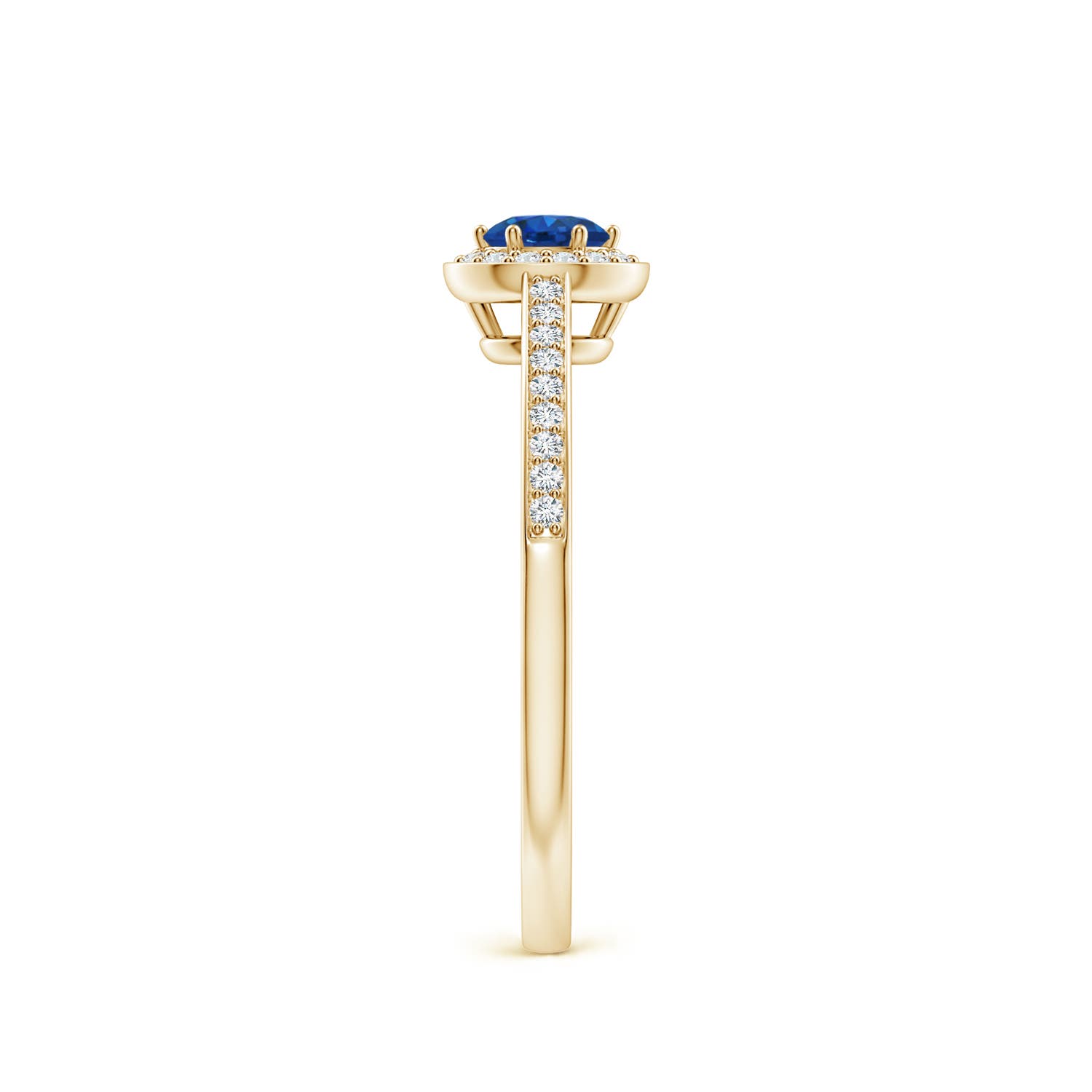 AAA - Blue Sapphire / 0.49 CT / 14 KT Yellow Gold