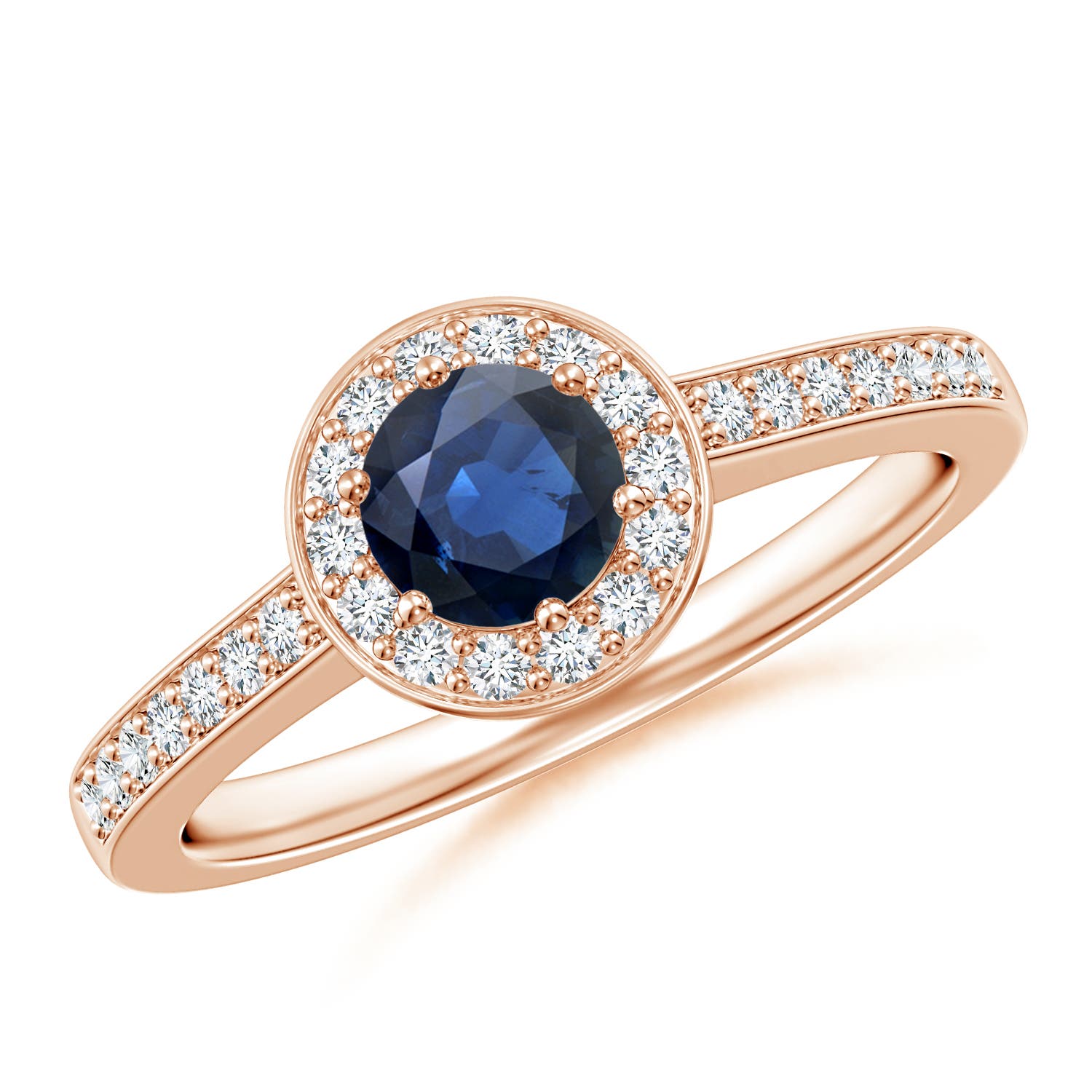 AA - Blue Sapphire / 0.85 CT / 14 KT Rose Gold