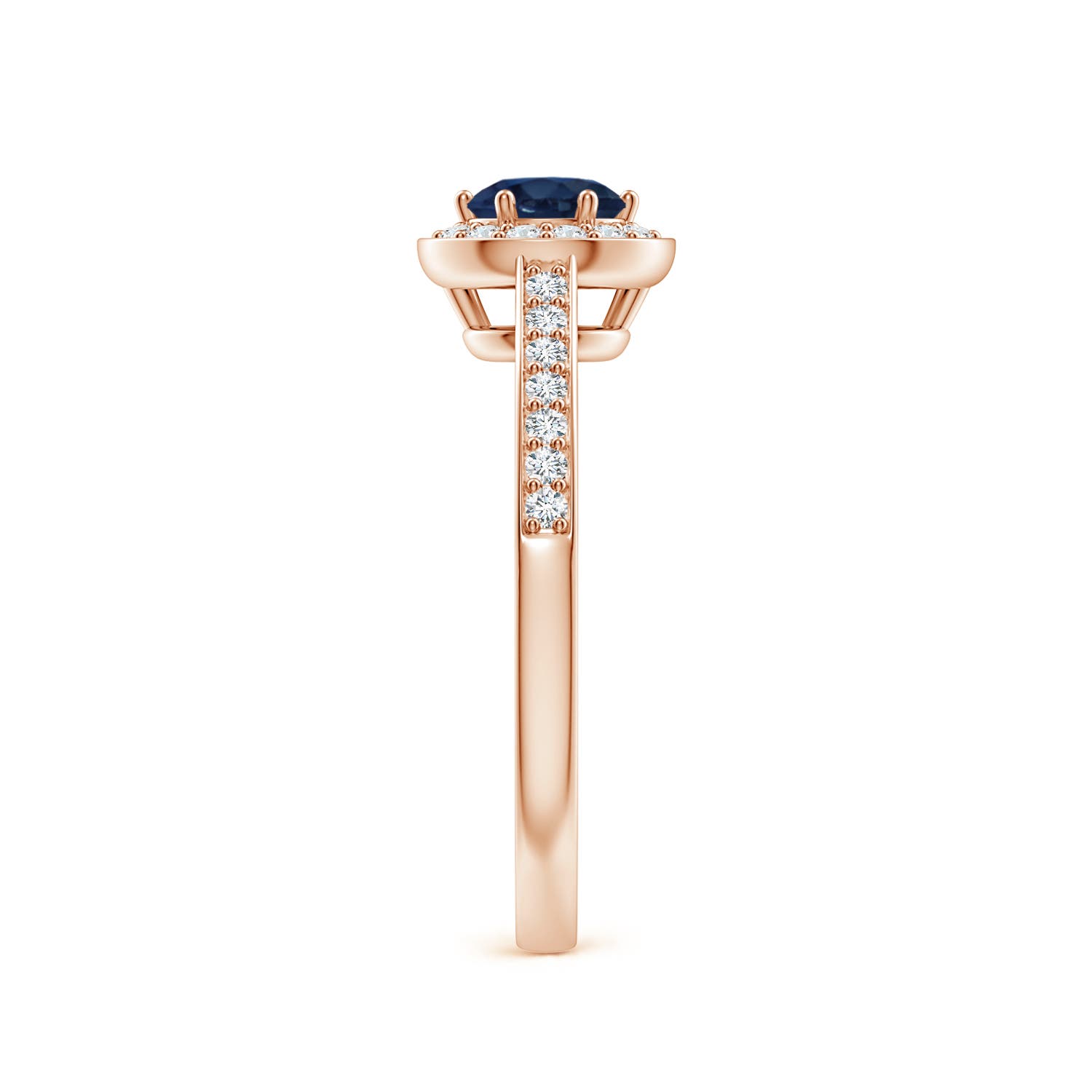 AA - Blue Sapphire / 0.85 CT / 14 KT Rose Gold