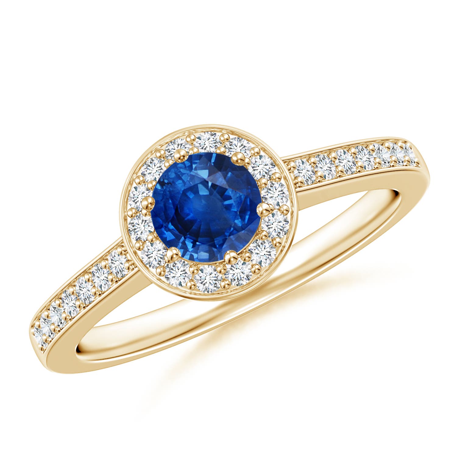 AAA - Blue Sapphire / 0.85 CT / 14 KT Yellow Gold