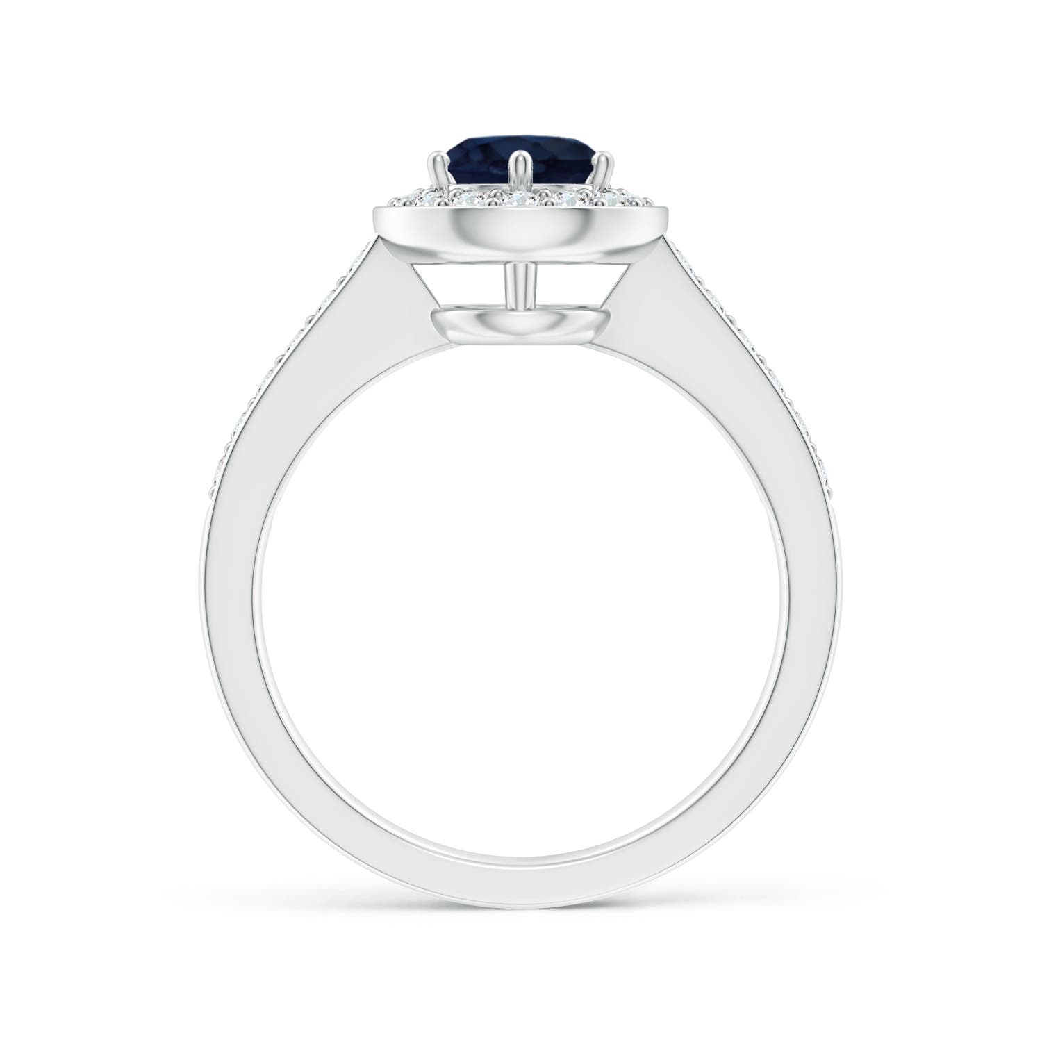 A - Blue Sapphire / 1.36 CT / 14 KT White Gold