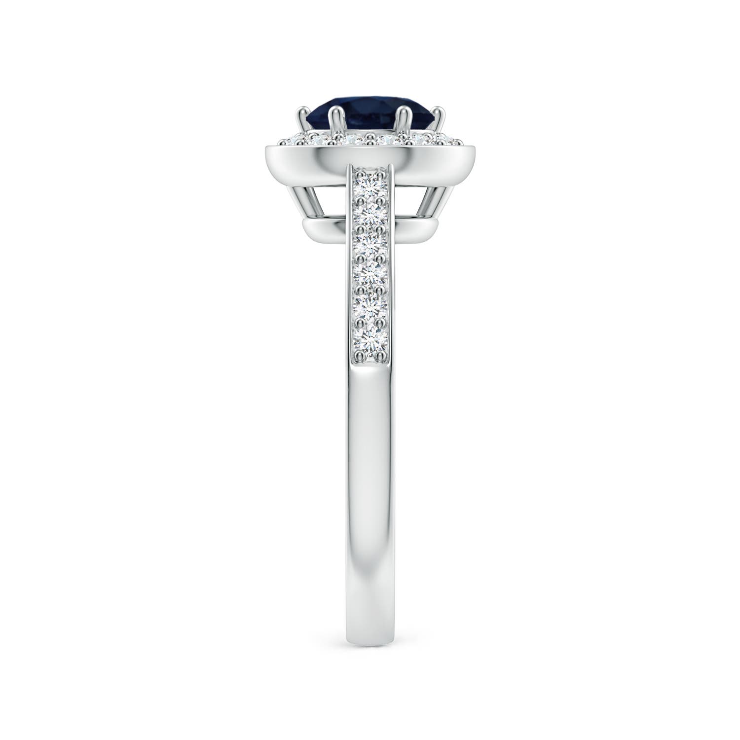 A - Blue Sapphire / 1.36 CT / 14 KT White Gold