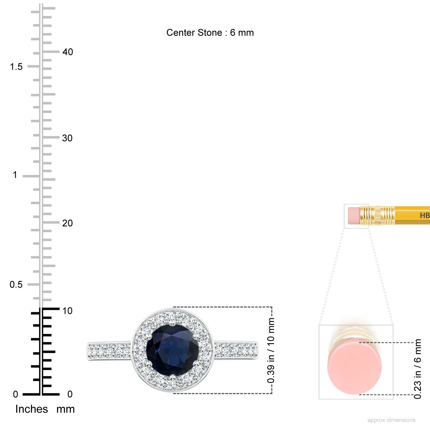 A - Blue Sapphire / 1.36 CT / 14 KT White Gold