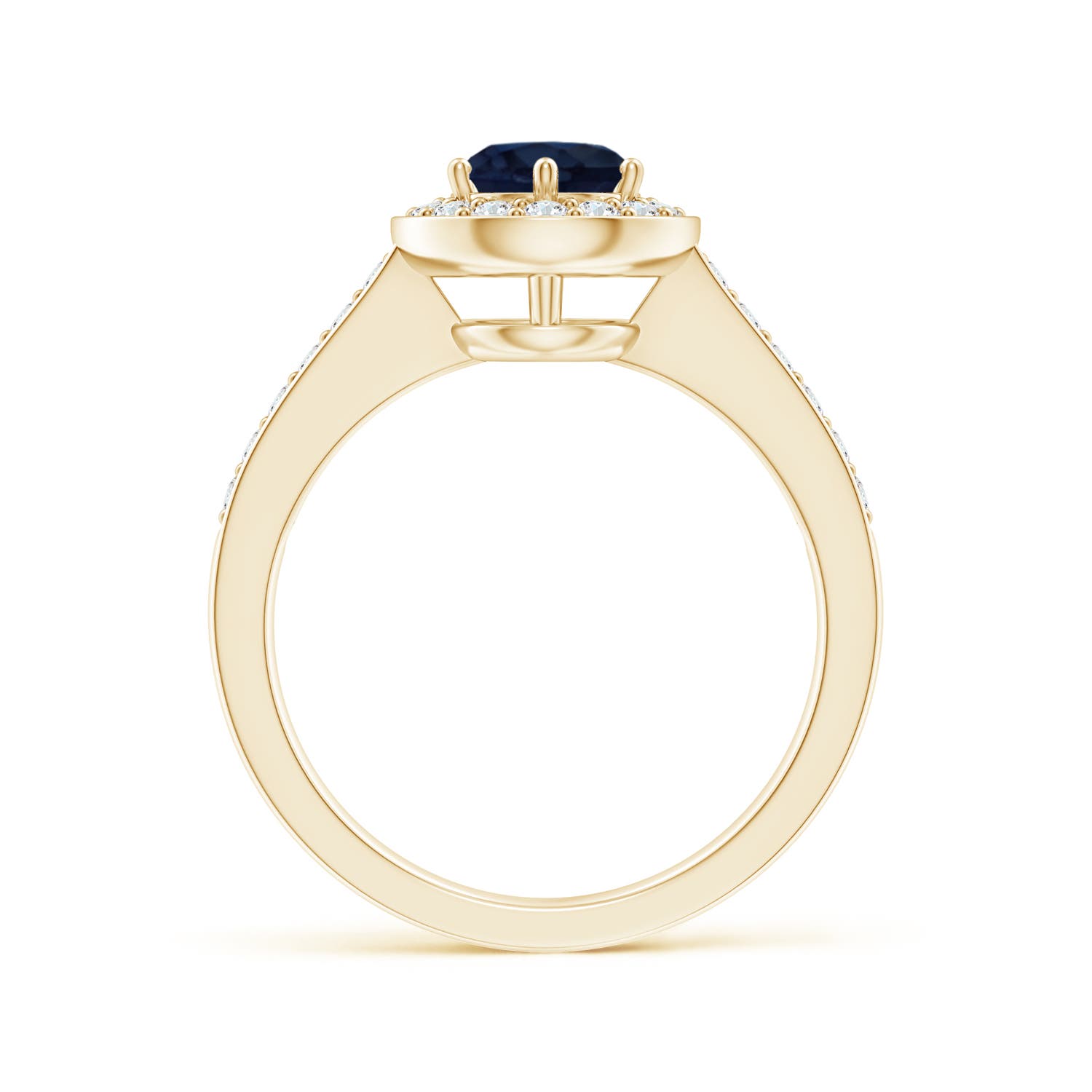 A - Blue Sapphire / 1.36 CT / 14 KT Yellow Gold