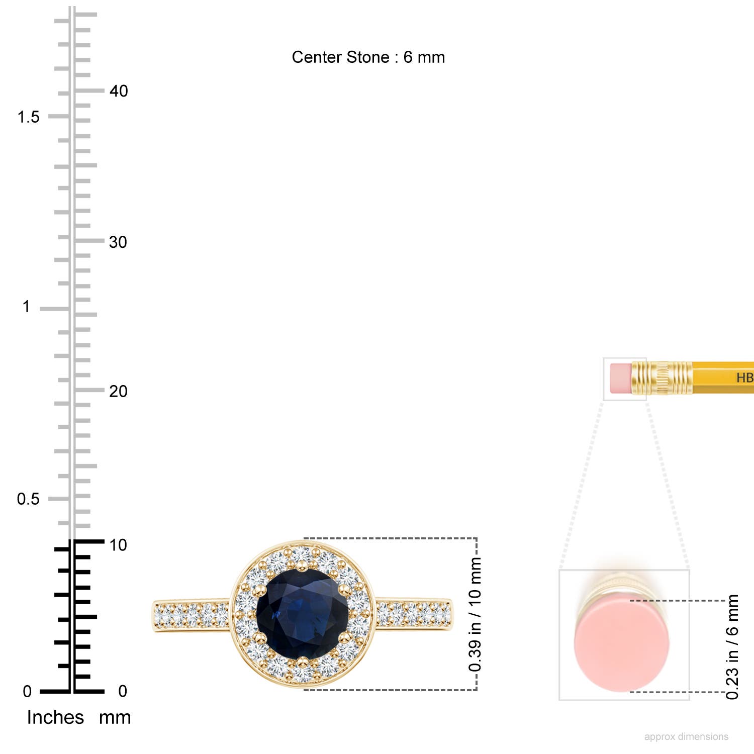 A - Blue Sapphire / 1.36 CT / 14 KT Yellow Gold