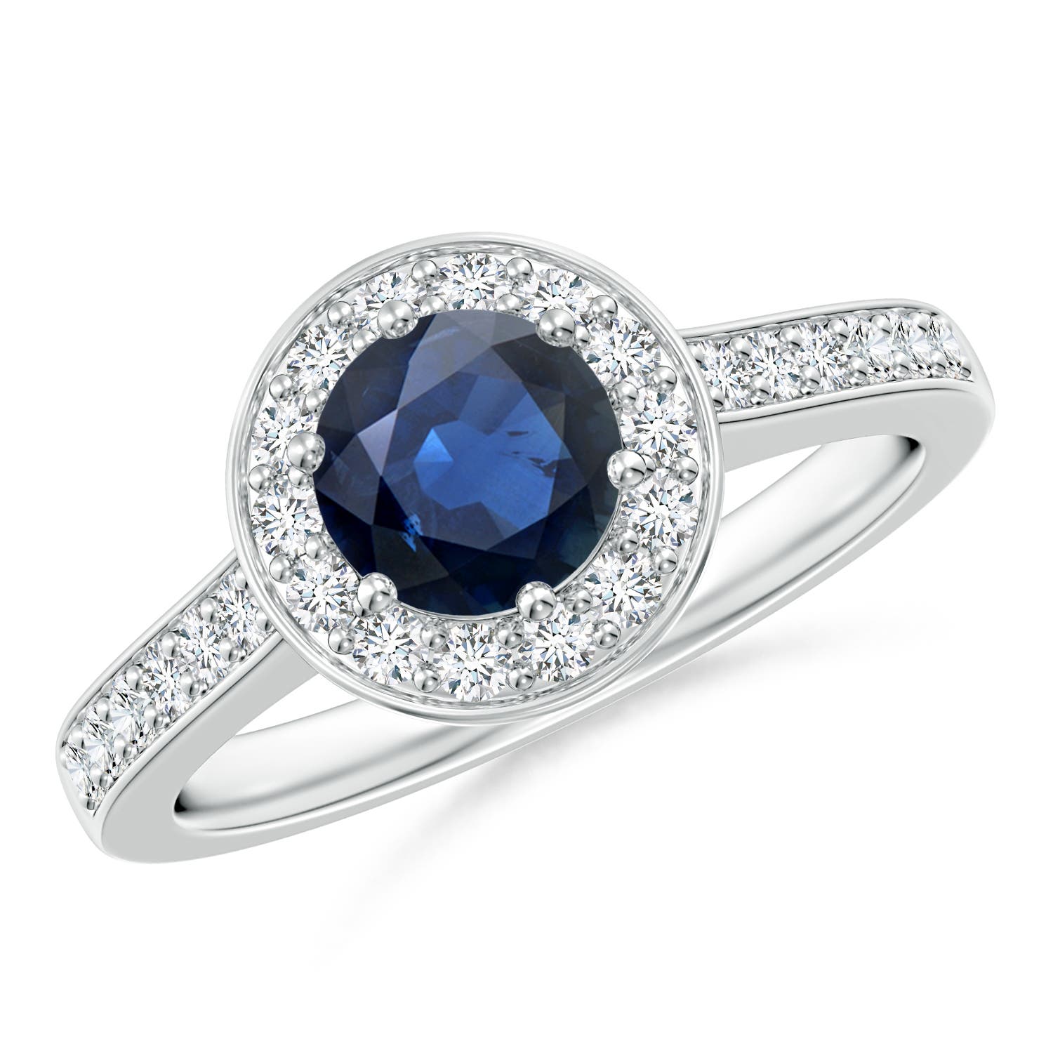 AA - Blue Sapphire / 1.36 CT / 14 KT White Gold