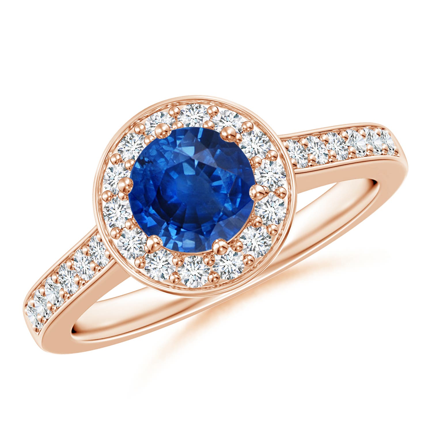 AAA - Blue Sapphire / 1.36 CT / 14 KT Rose Gold