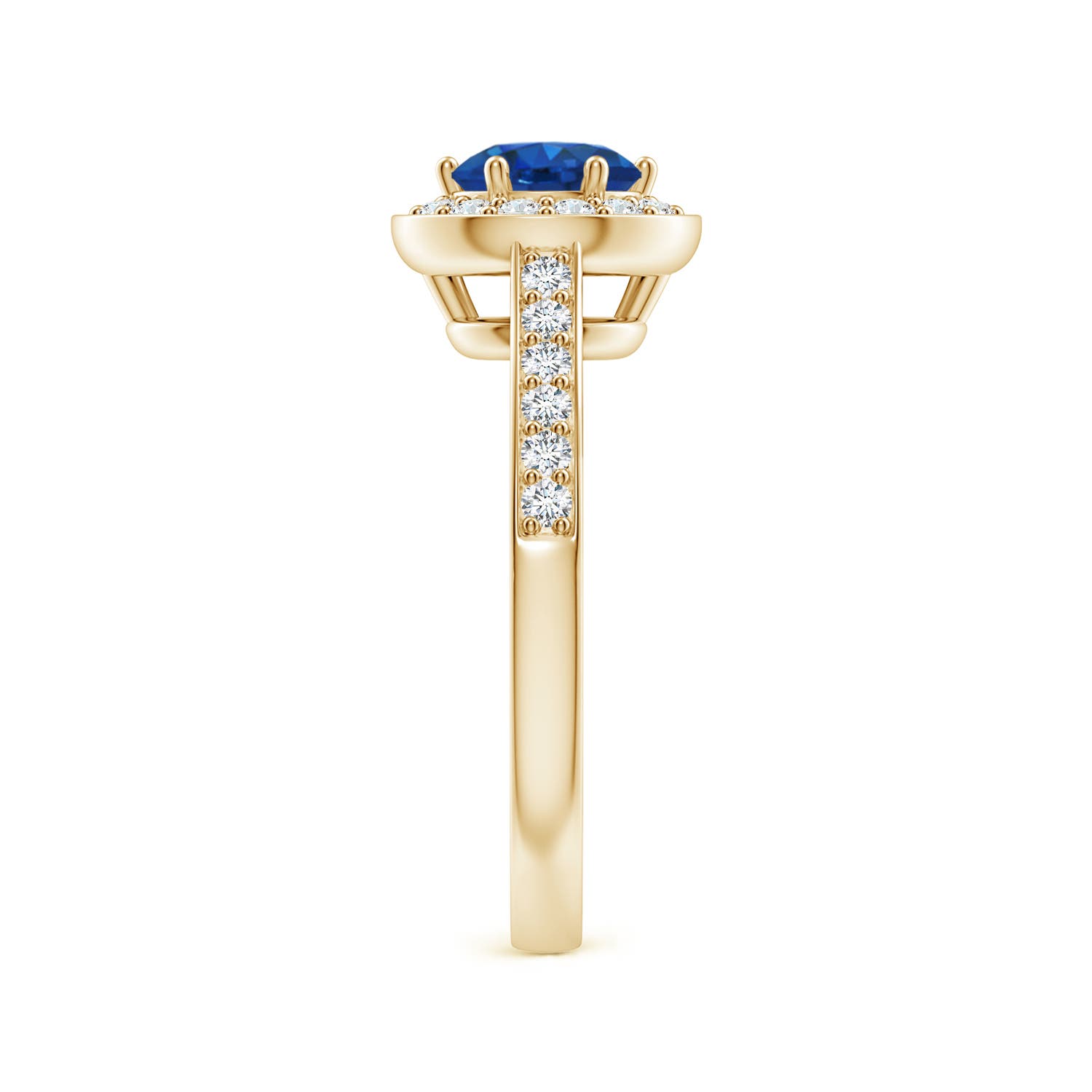 AAA - Blue Sapphire / 1.36 CT / 14 KT Yellow Gold