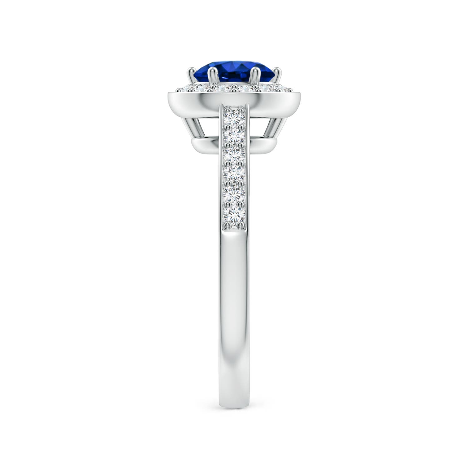 AAAA - Blue Sapphire / 1.36 CT / 14 KT White Gold