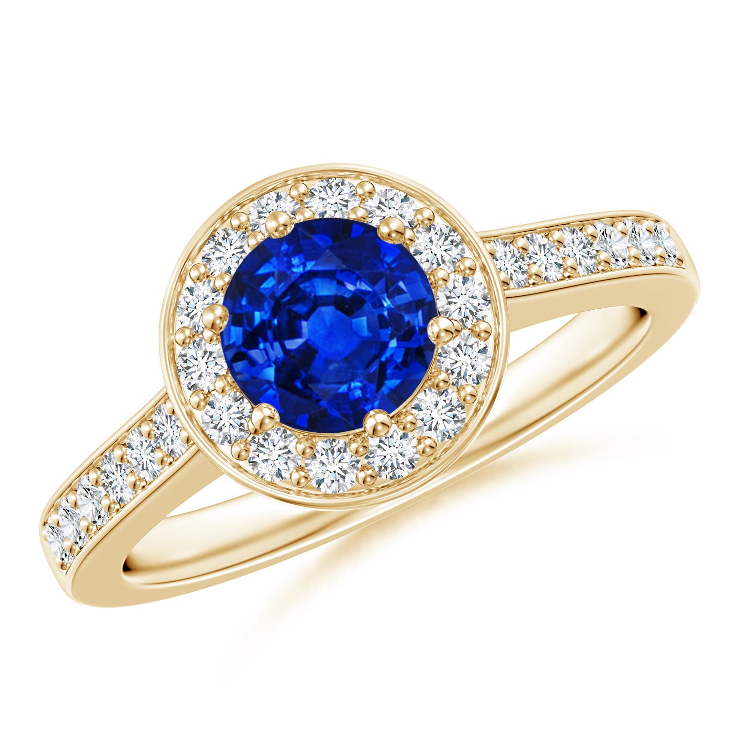 AAAA - Blue Sapphire / 1.36 CT / 14 KT Yellow Gold