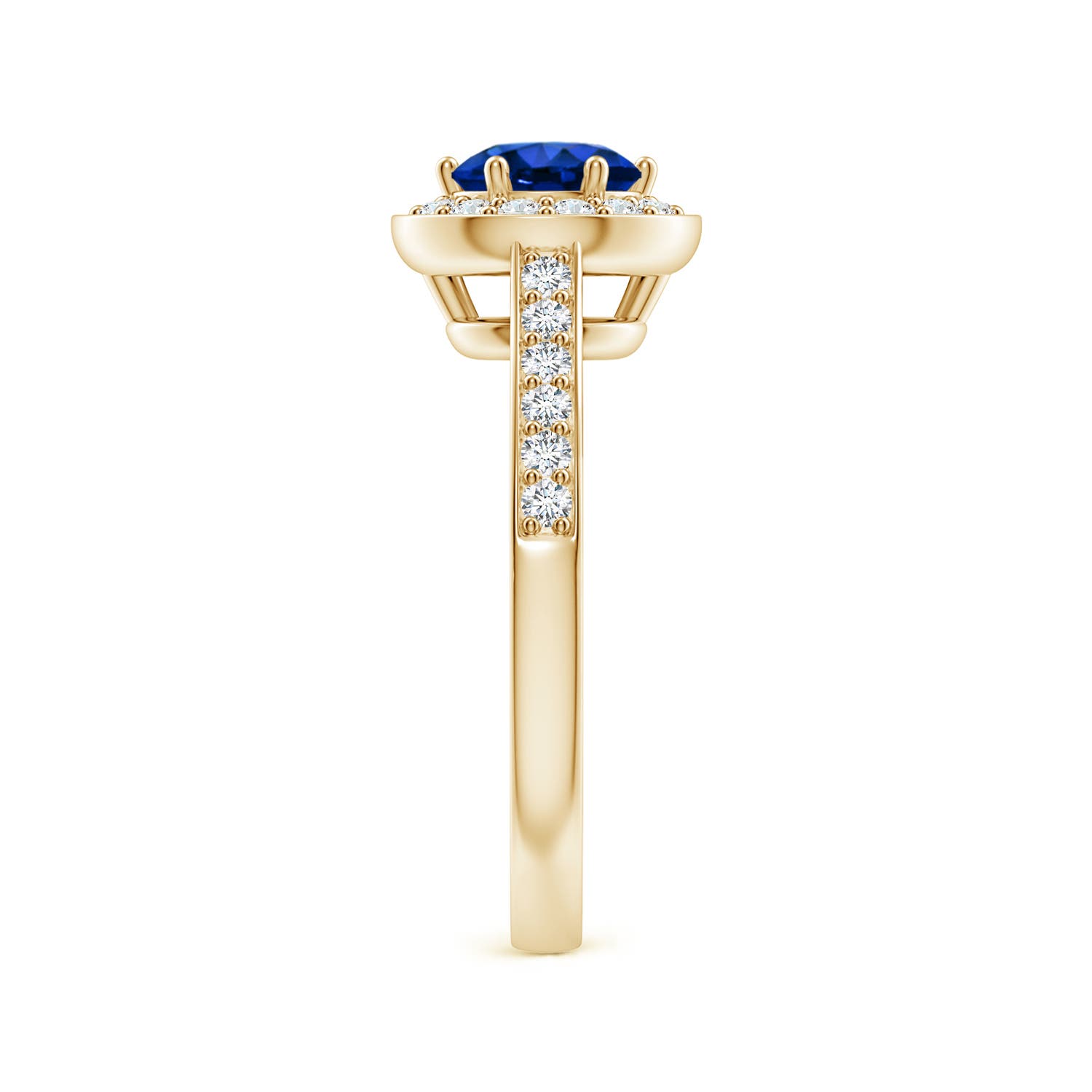 AAAA - Blue Sapphire / 1.36 CT / 14 KT Yellow Gold