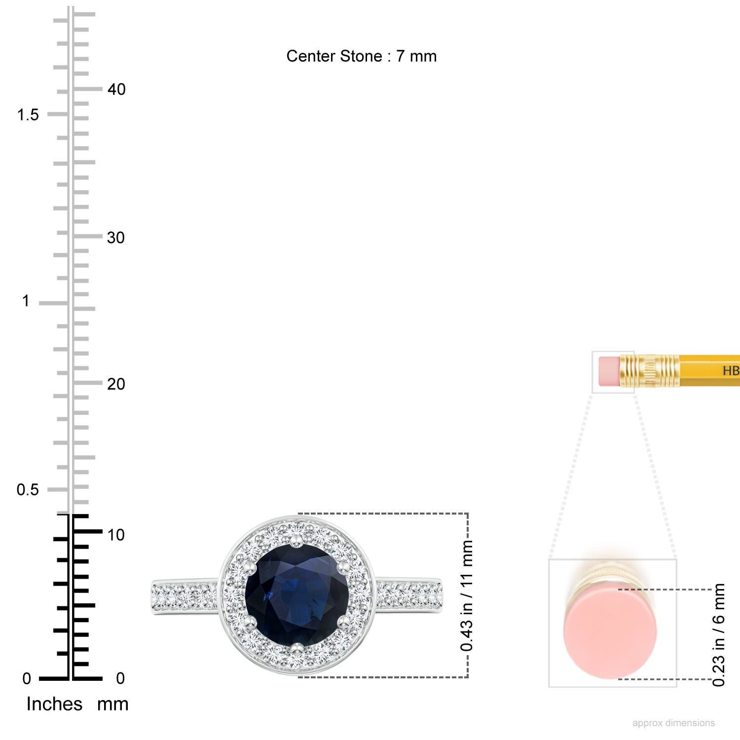 A - Blue Sapphire / 1.99 CT / 14 KT White Gold