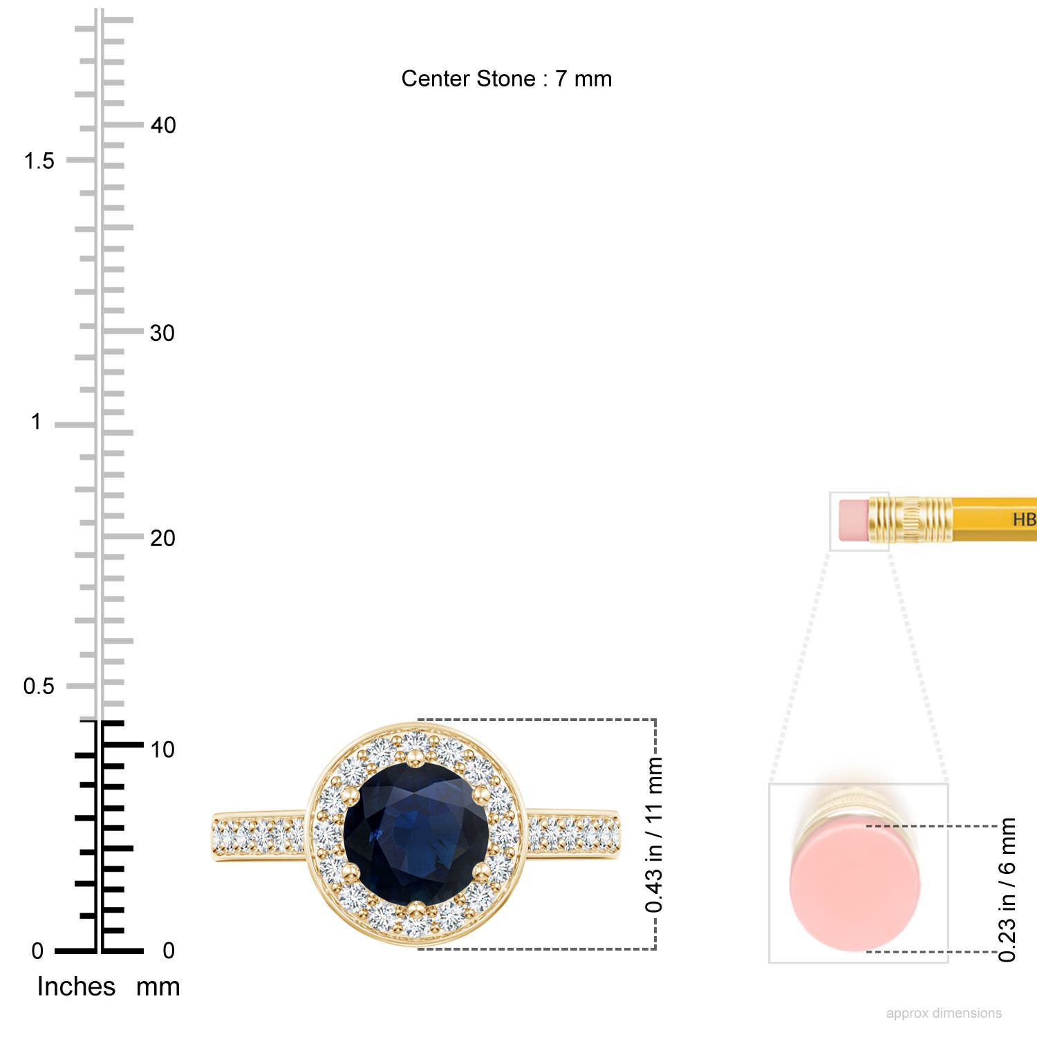 A - Blue Sapphire / 1.99 CT / 14 KT Yellow Gold