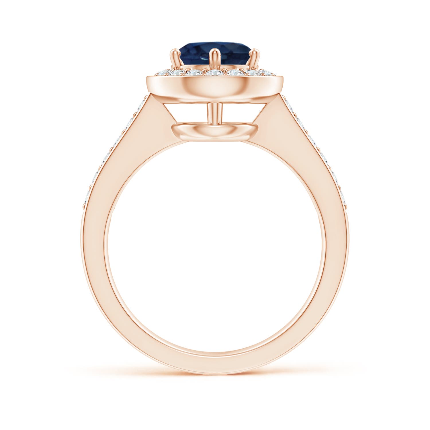 AA - Blue Sapphire / 1.99 CT / 14 KT Rose Gold