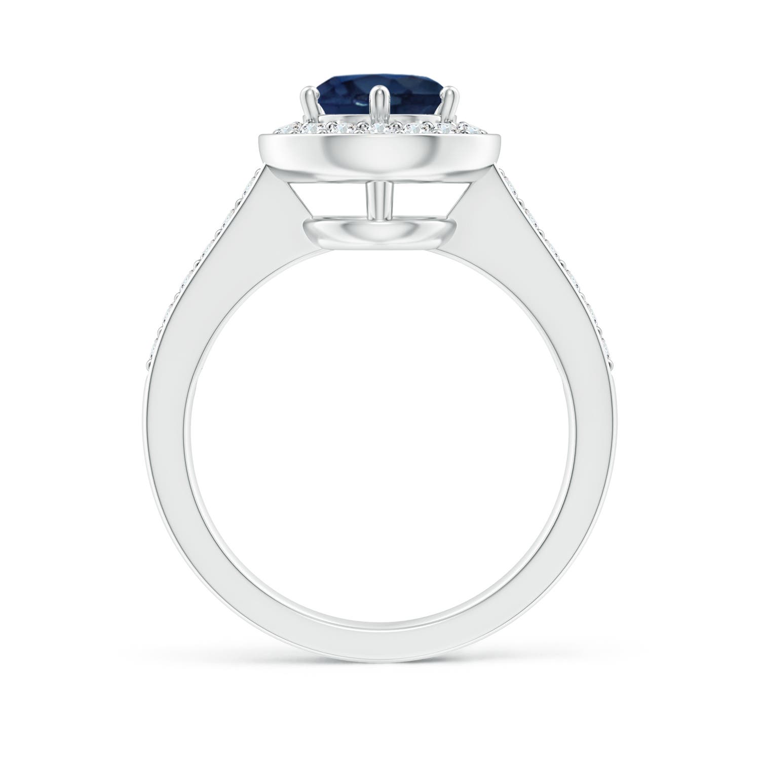 AA - Blue Sapphire / 1.99 CT / 14 KT White Gold