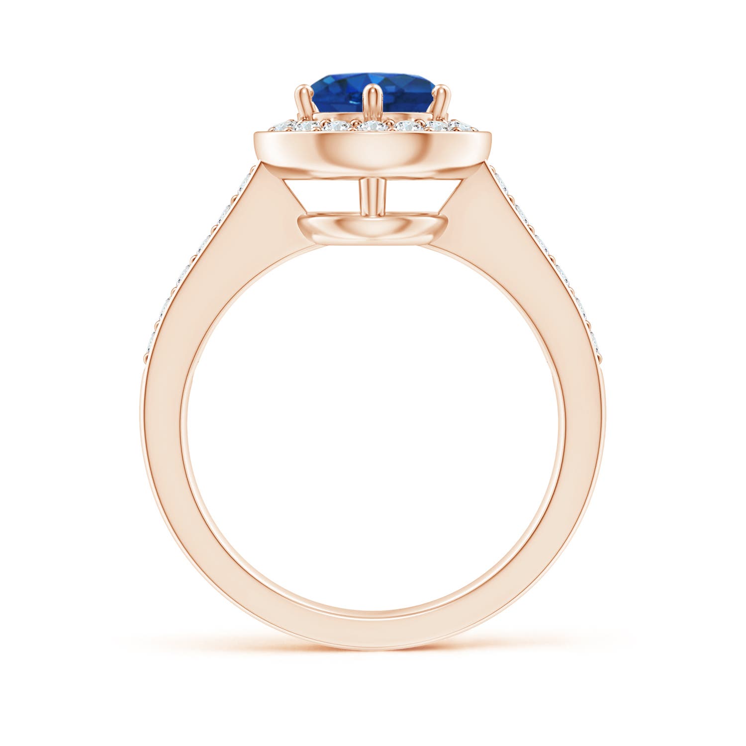 AAA - Blue Sapphire / 1.99 CT / 14 KT Rose Gold