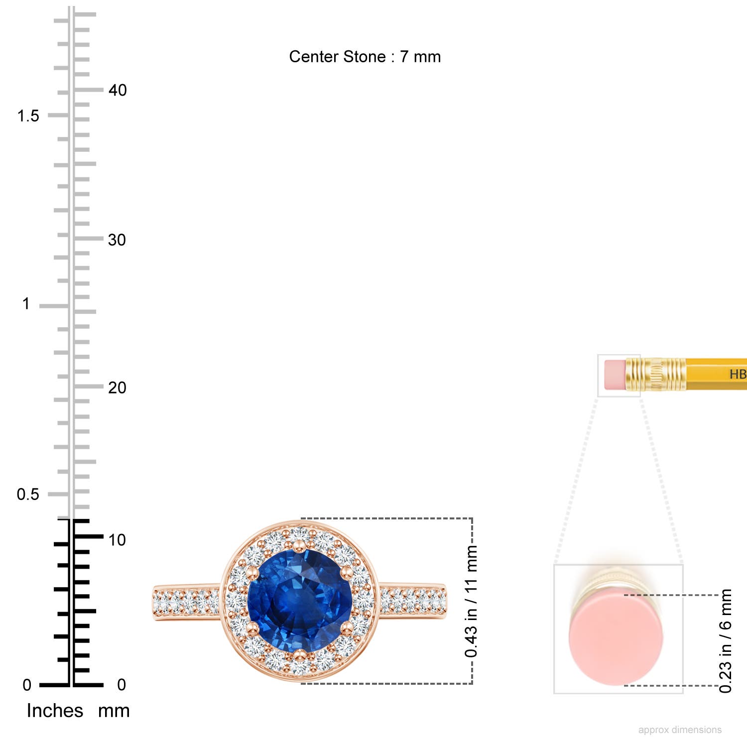 AAA - Blue Sapphire / 1.99 CT / 14 KT Rose Gold