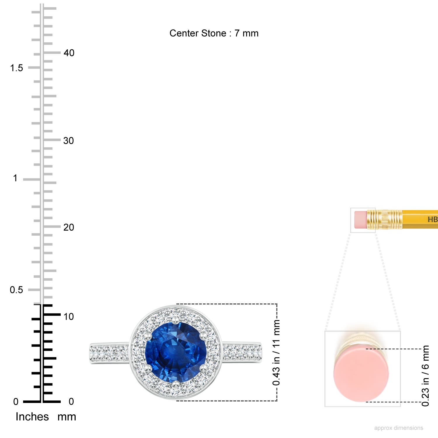 AAA - Blue Sapphire / 1.99 CT / 14 KT White Gold