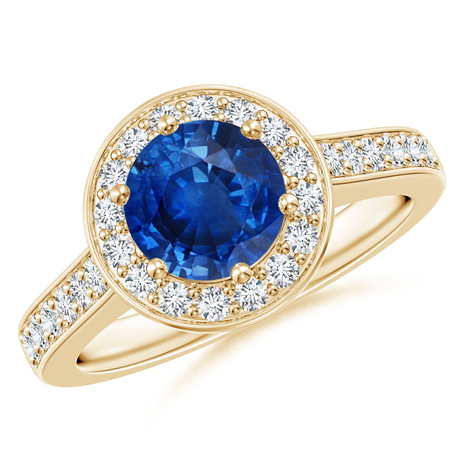 AAA - Blue Sapphire / 1.99 CT / 14 KT Yellow Gold