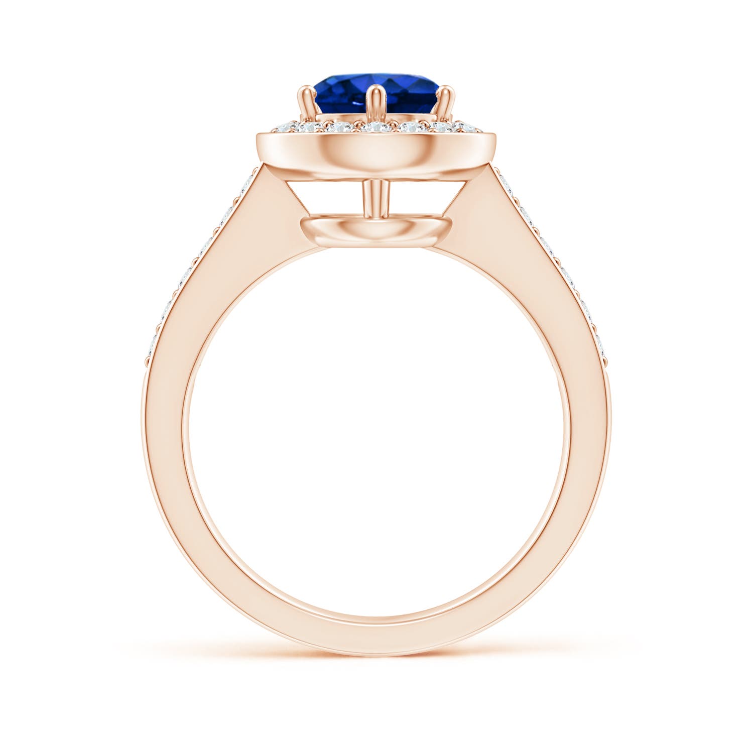 AAAA - Blue Sapphire / 1.99 CT / 14 KT Rose Gold