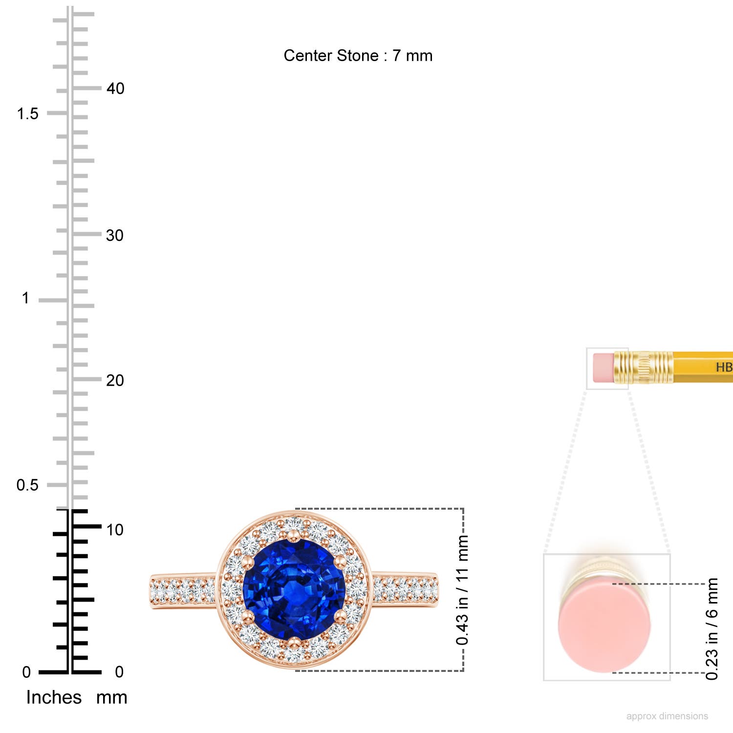 AAAA - Blue Sapphire / 1.99 CT / 14 KT Rose Gold