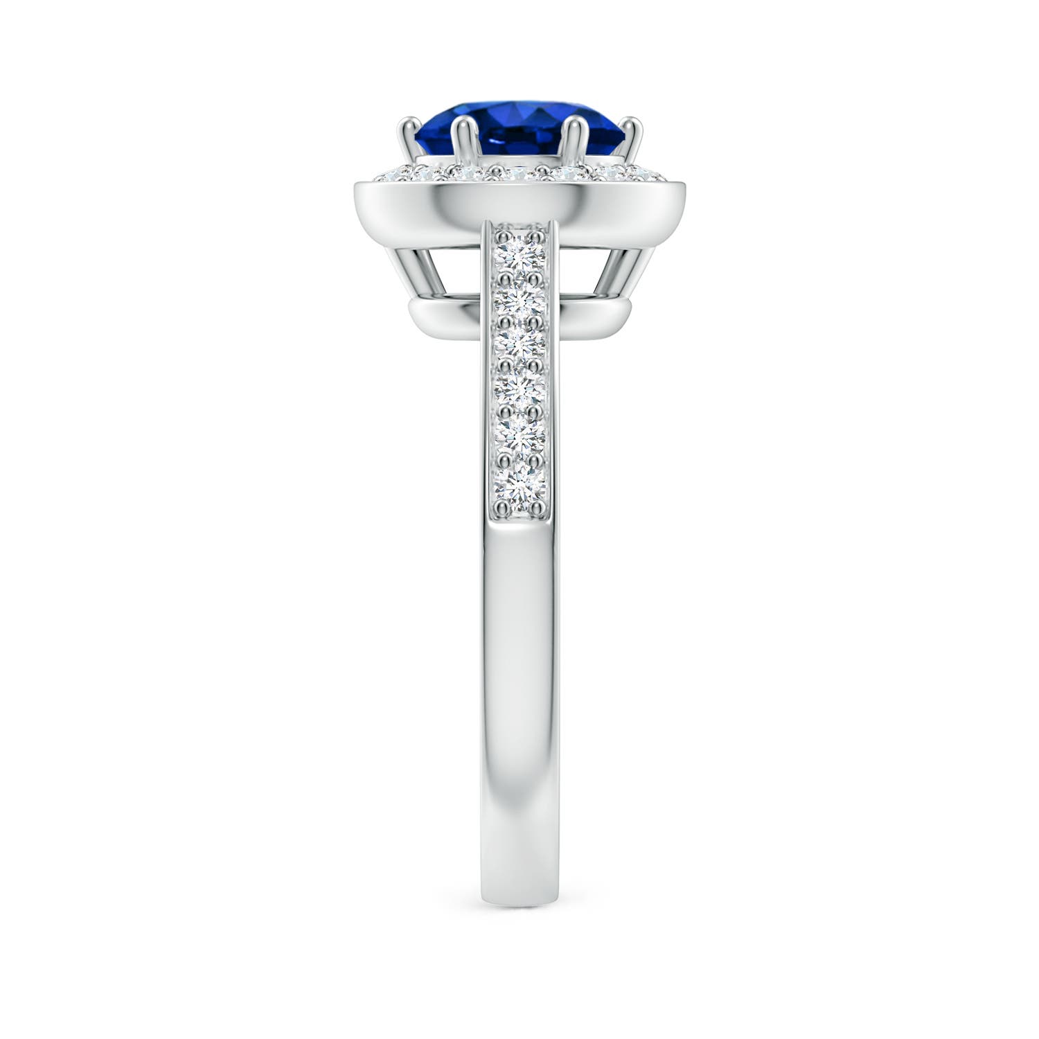 AAAA - Blue Sapphire / 1.99 CT / 14 KT White Gold