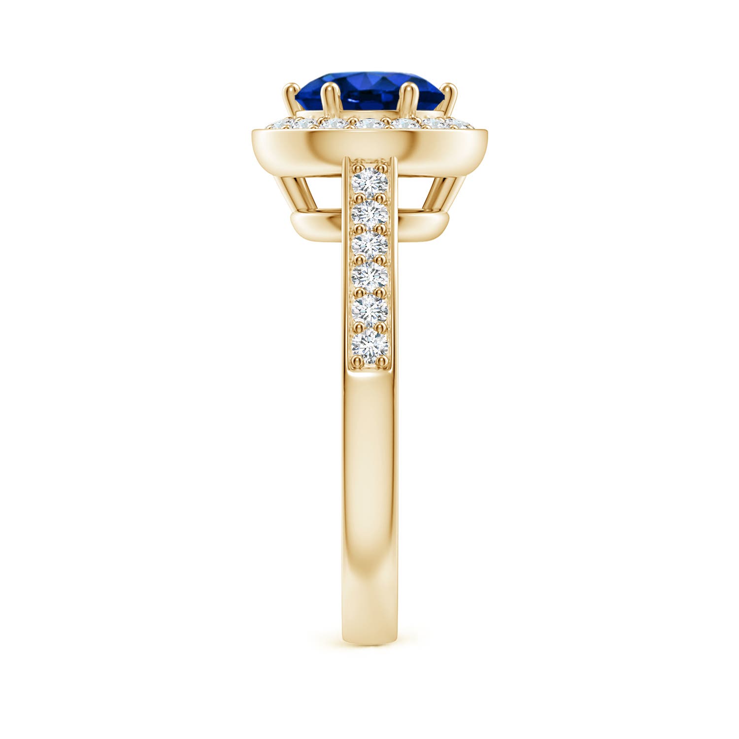 AAAA - Blue Sapphire / 1.99 CT / 14 KT Yellow Gold