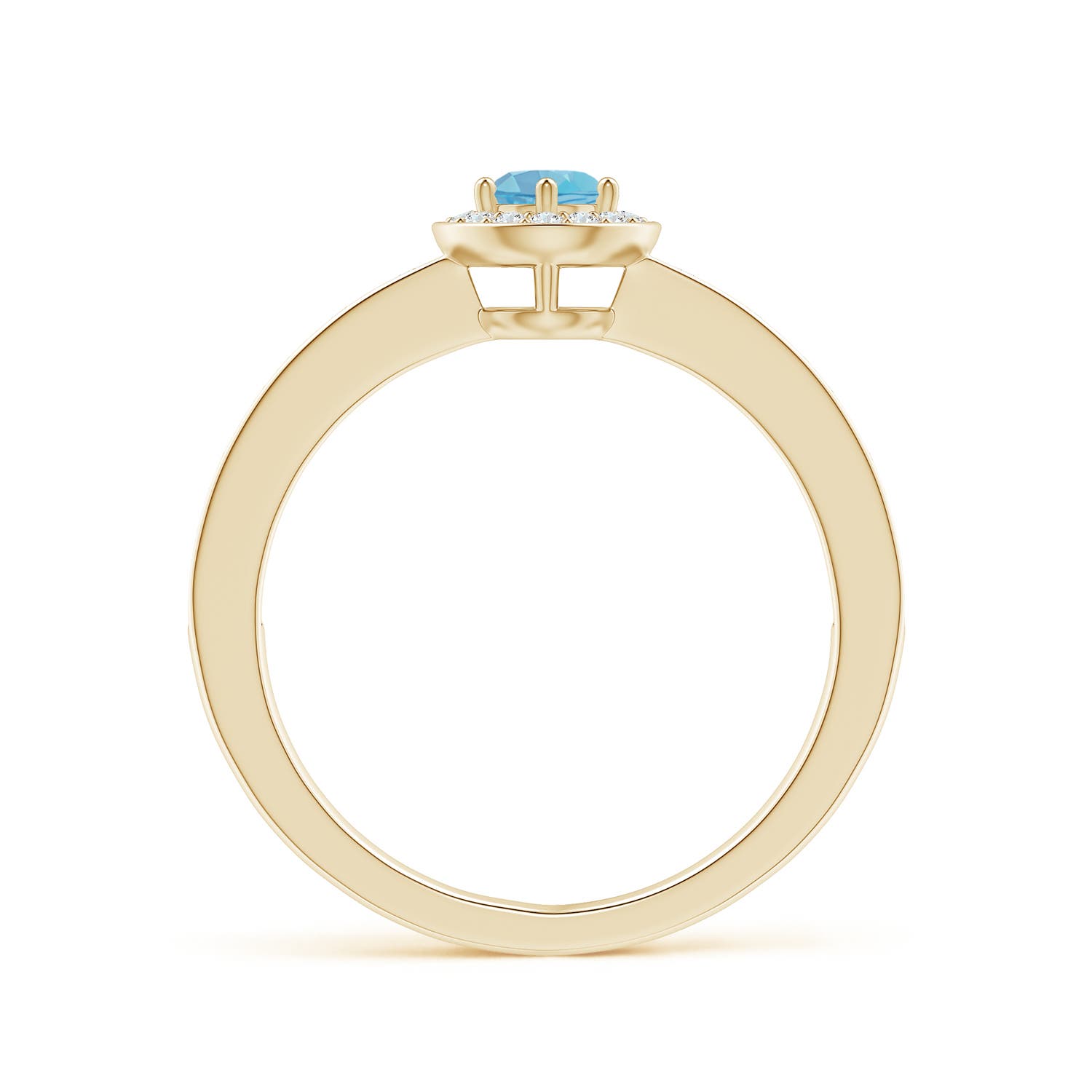 A - Swiss Blue Topaz / 0.48 CT / 14 KT Yellow Gold