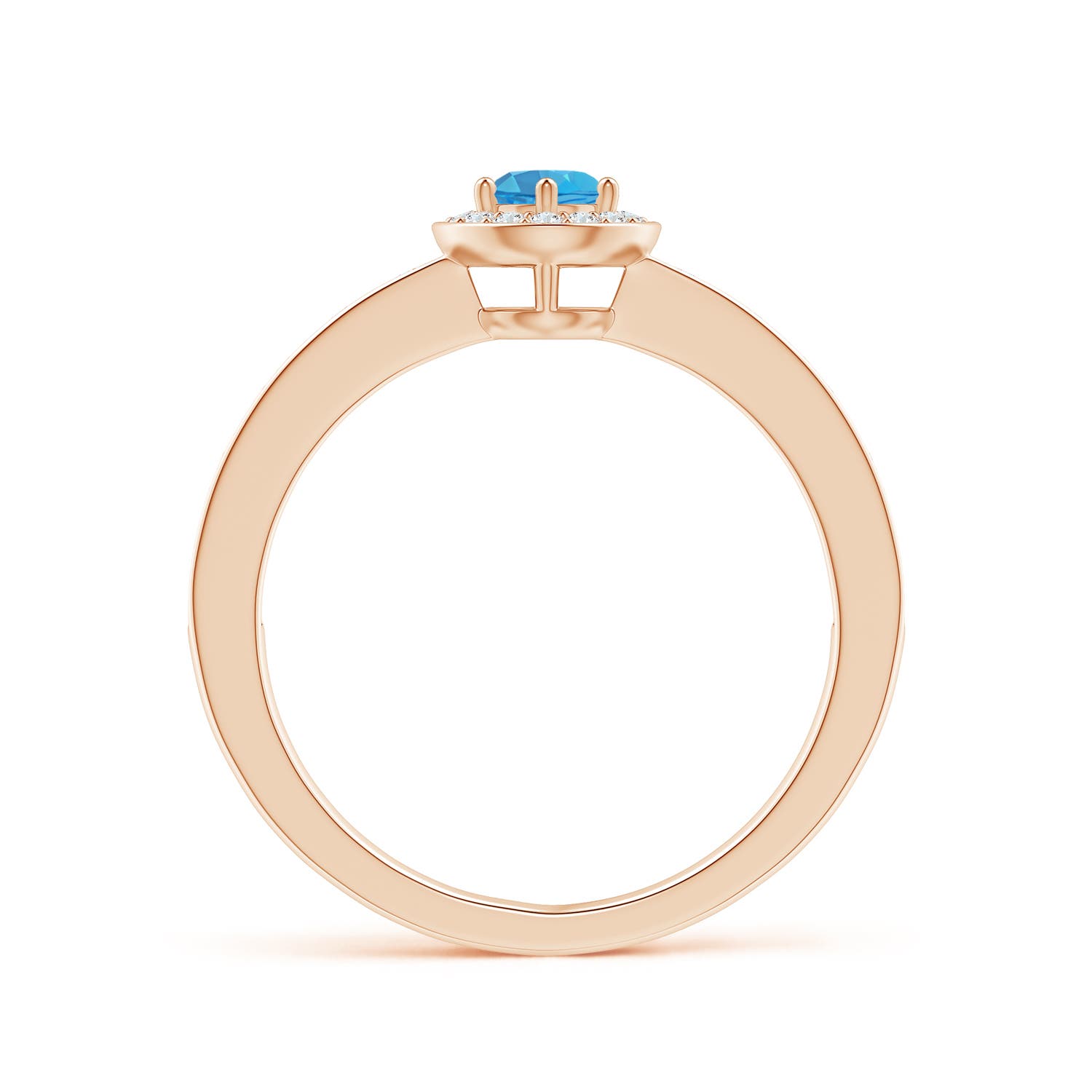 AA - Swiss Blue Topaz / 0.48 CT / 14 KT Rose Gold