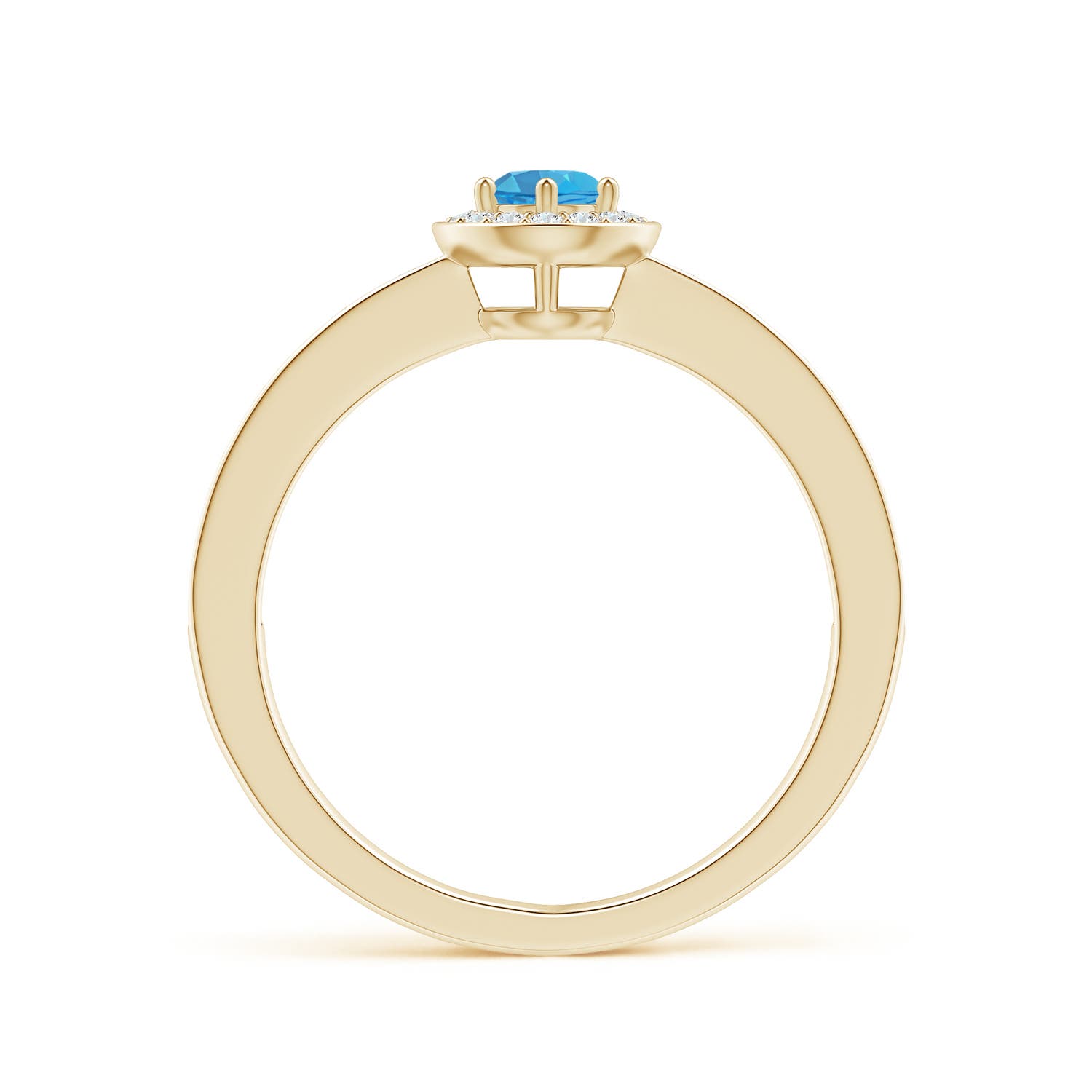 AA - Swiss Blue Topaz / 0.48 CT / 14 KT Yellow Gold