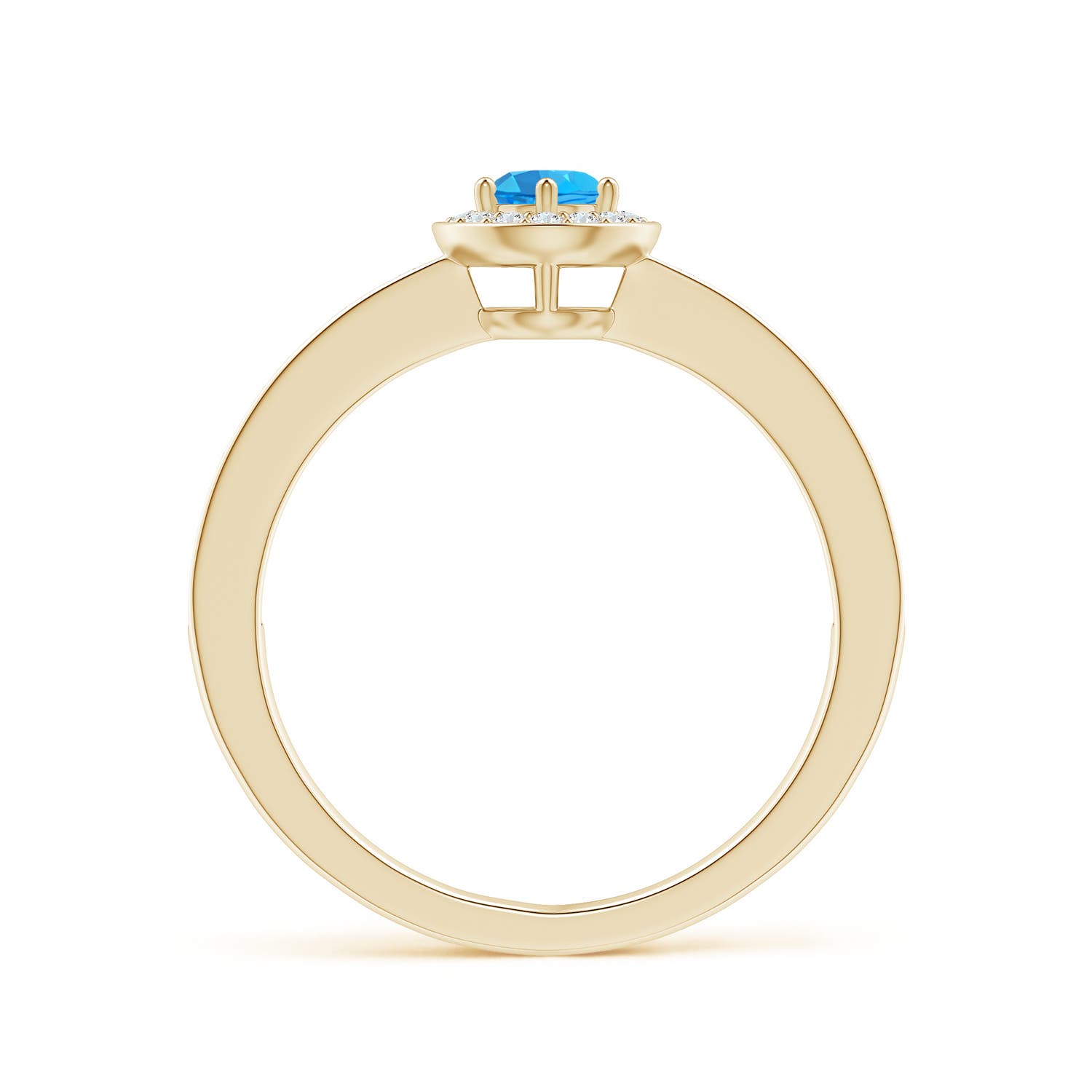 AAA - Swiss Blue Topaz / 0.48 CT / 14 KT Yellow Gold