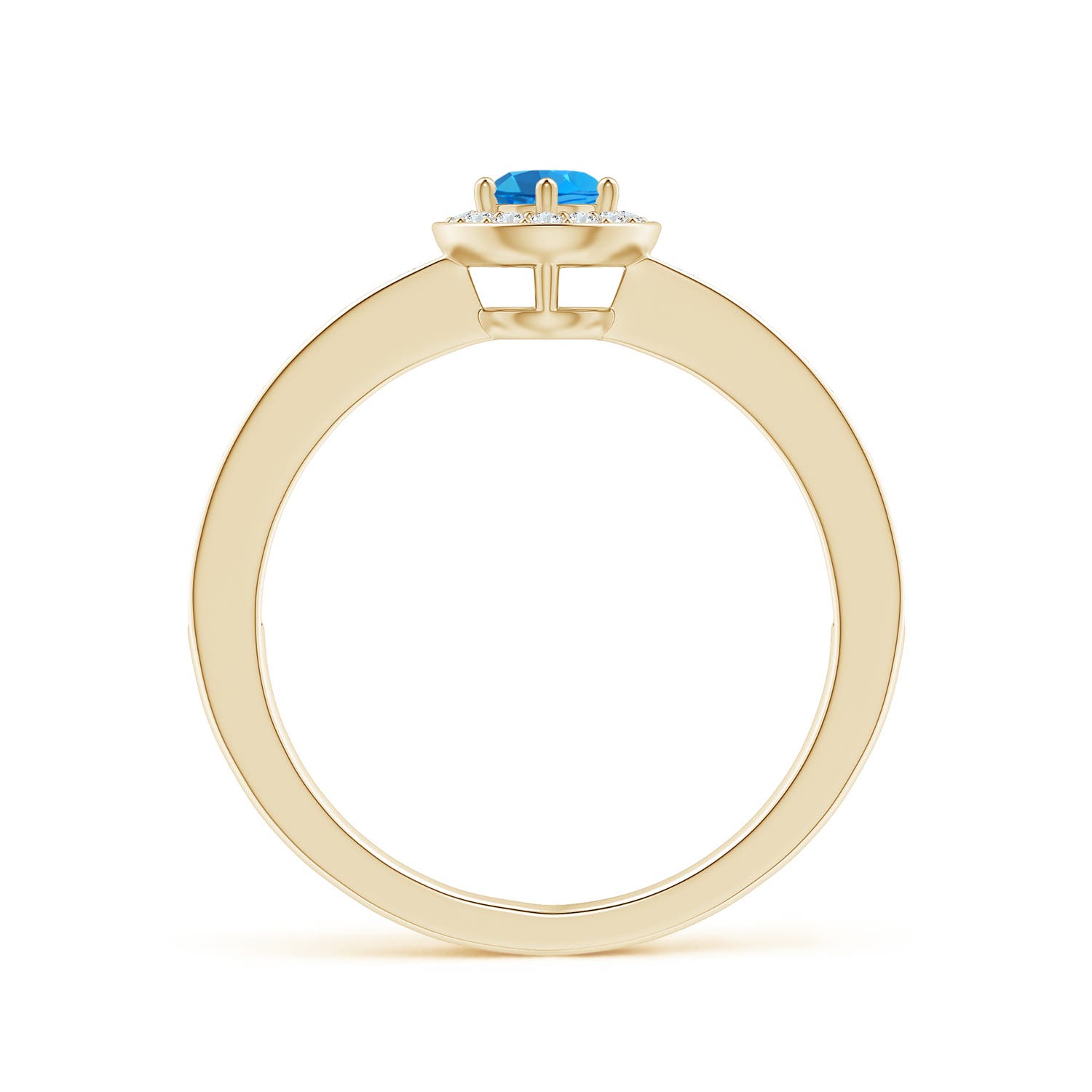 AAAA - Swiss Blue Topaz / 0.48 CT / 14 KT Yellow Gold