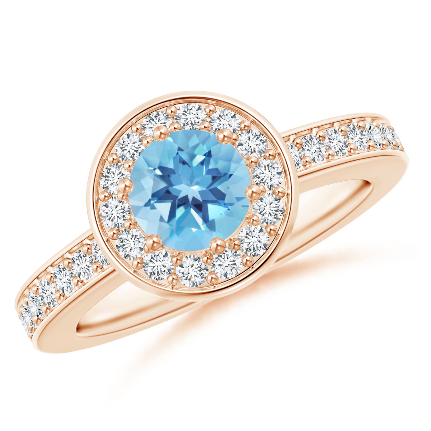 A - Swiss Blue Topaz / 1.31 CT / 14 KT Rose Gold