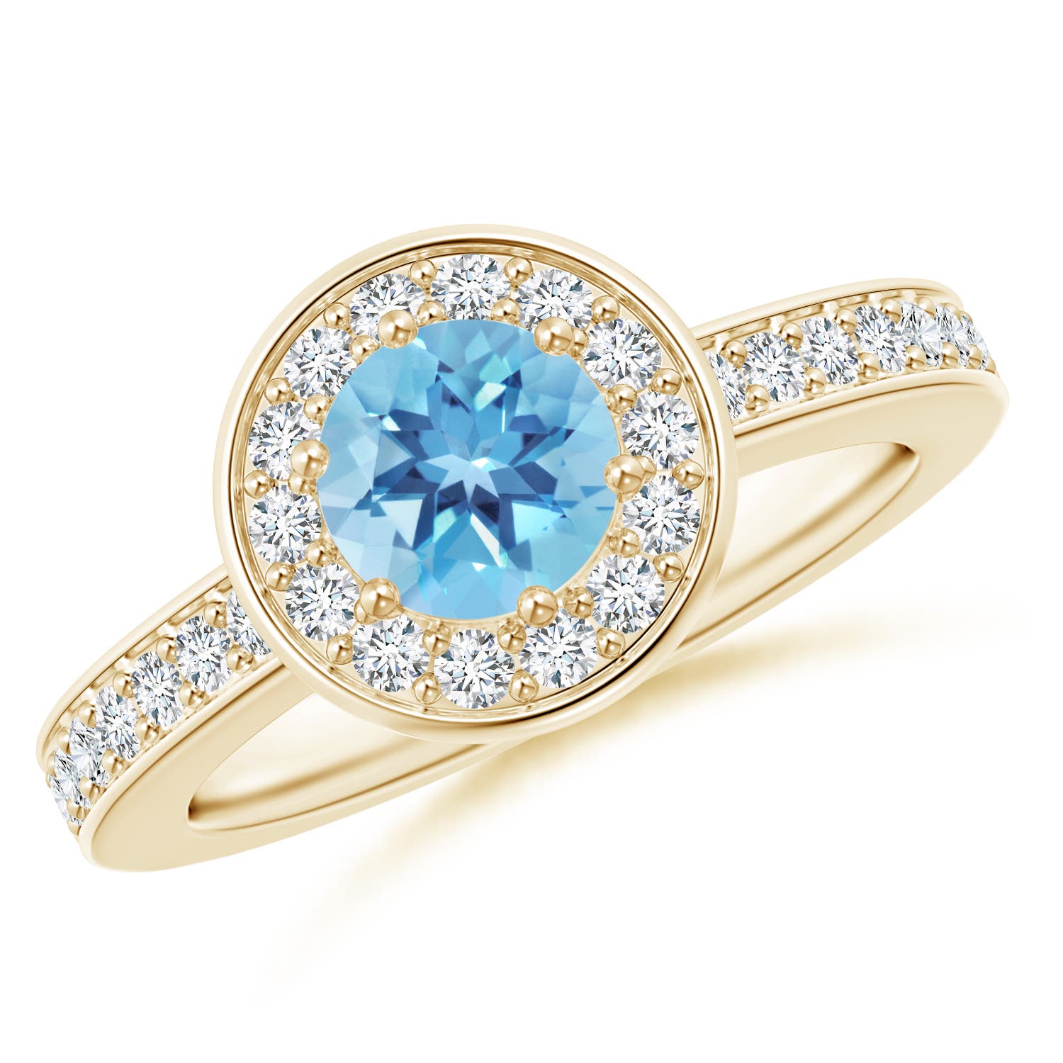 A - Swiss Blue Topaz / 1.31 CT / 14 KT Yellow Gold