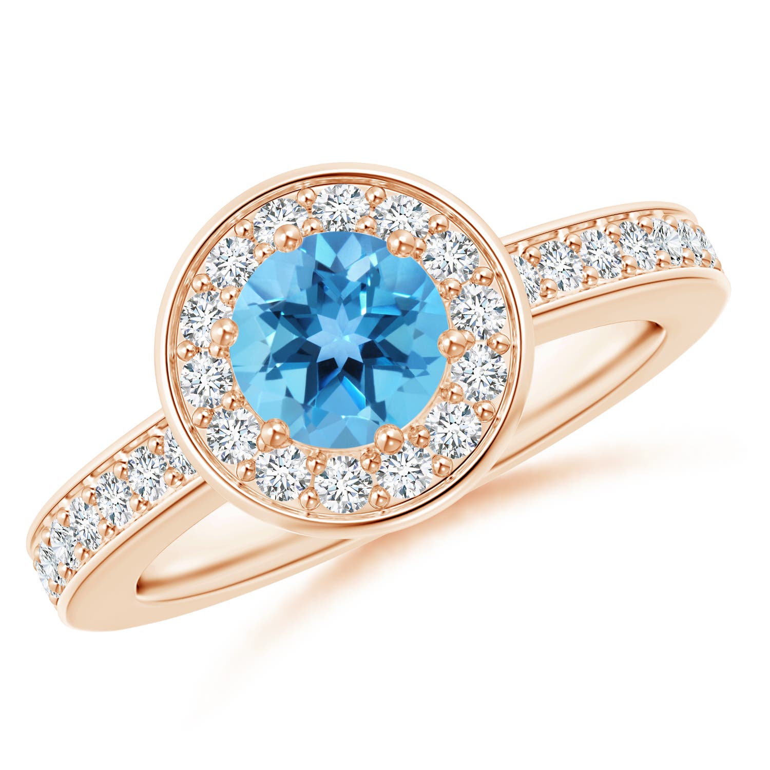 AA - Swiss Blue Topaz / 1.31 CT / 14 KT Rose Gold