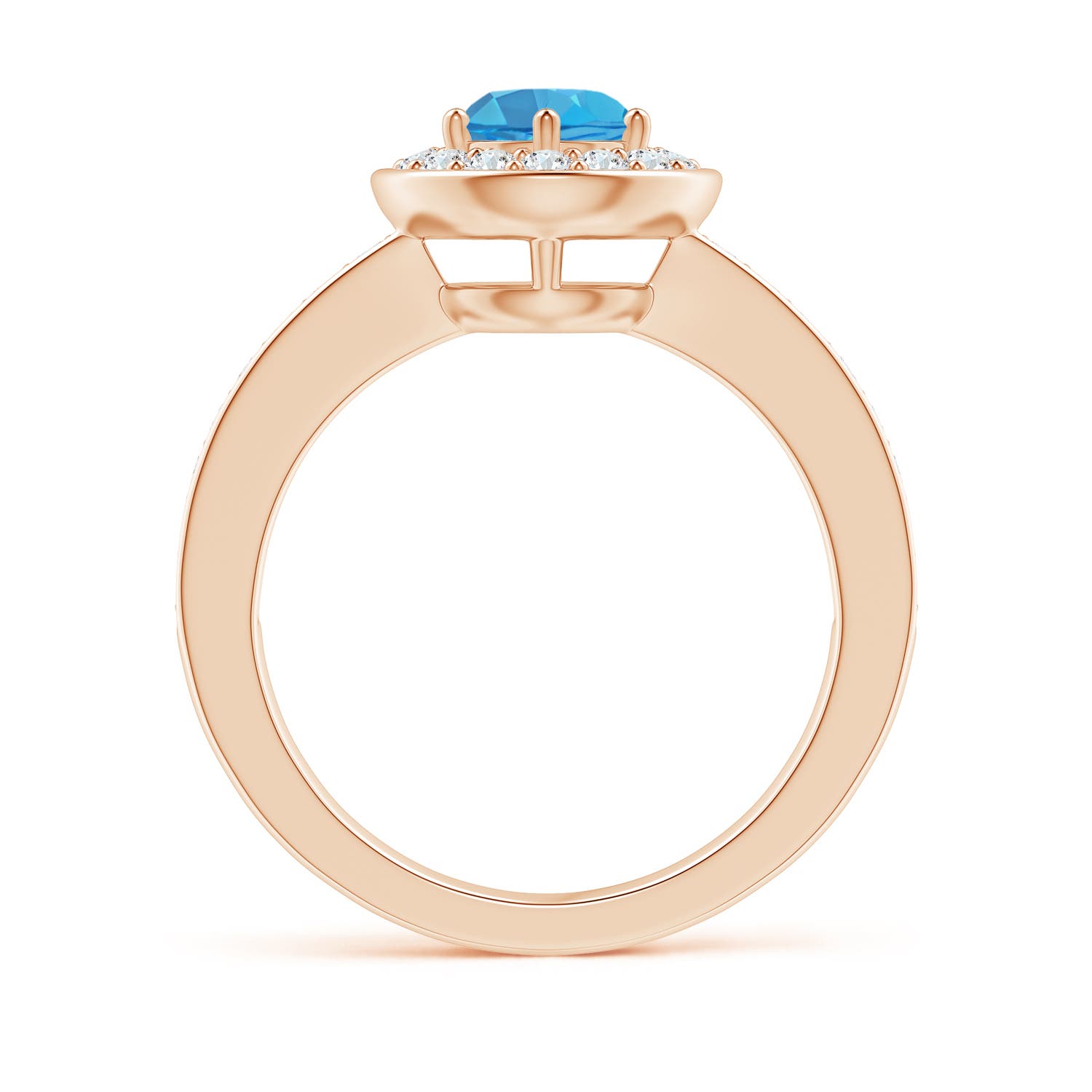 AA - Swiss Blue Topaz / 1.31 CT / 14 KT Rose Gold