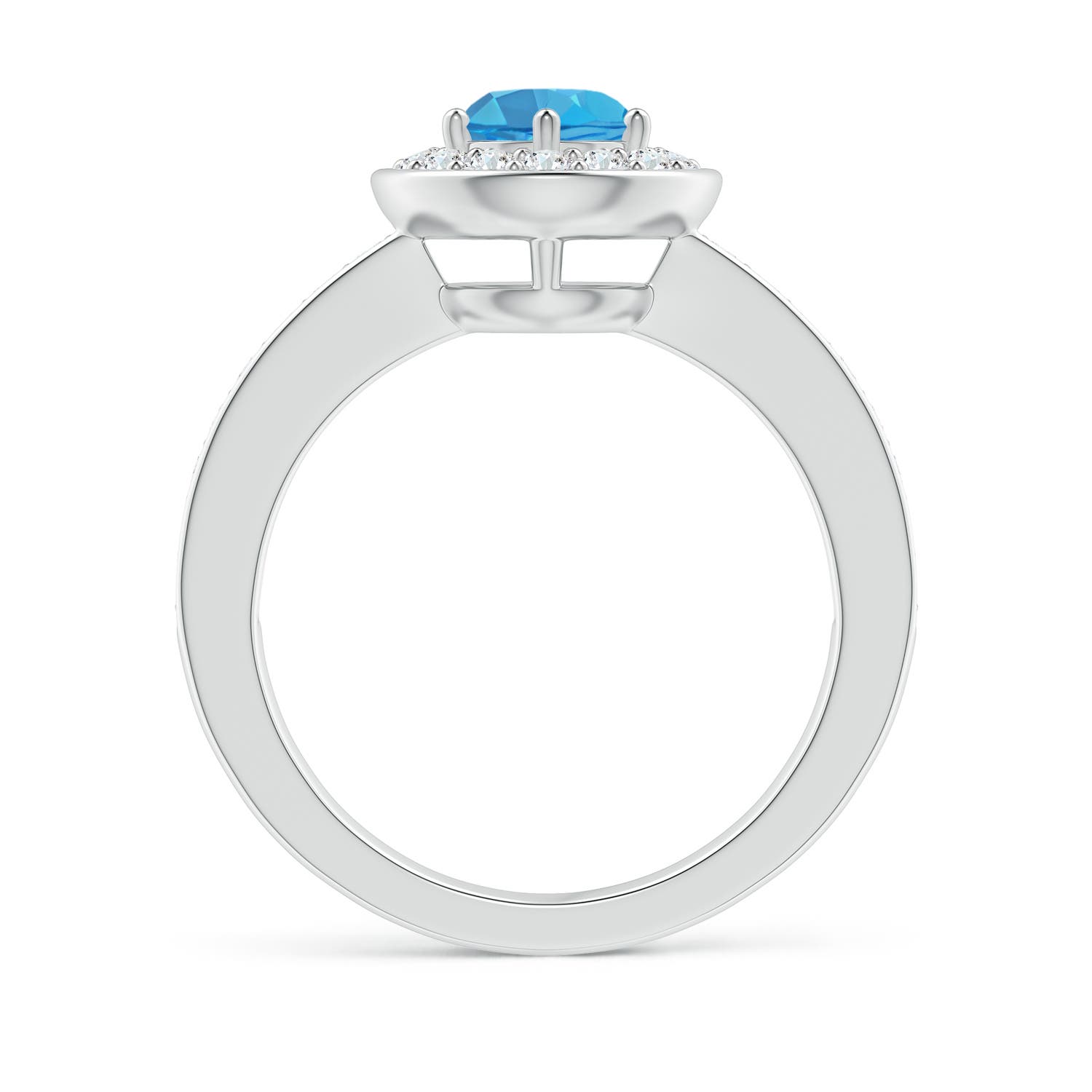 AA - Swiss Blue Topaz / 1.31 CT / 14 KT White Gold