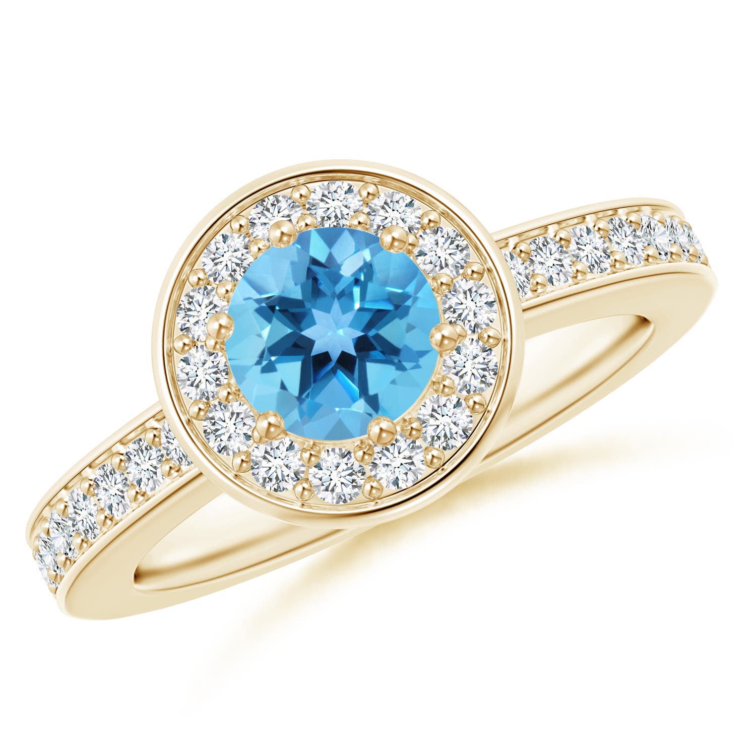 AA - Swiss Blue Topaz / 1.31 CT / 14 KT Yellow Gold