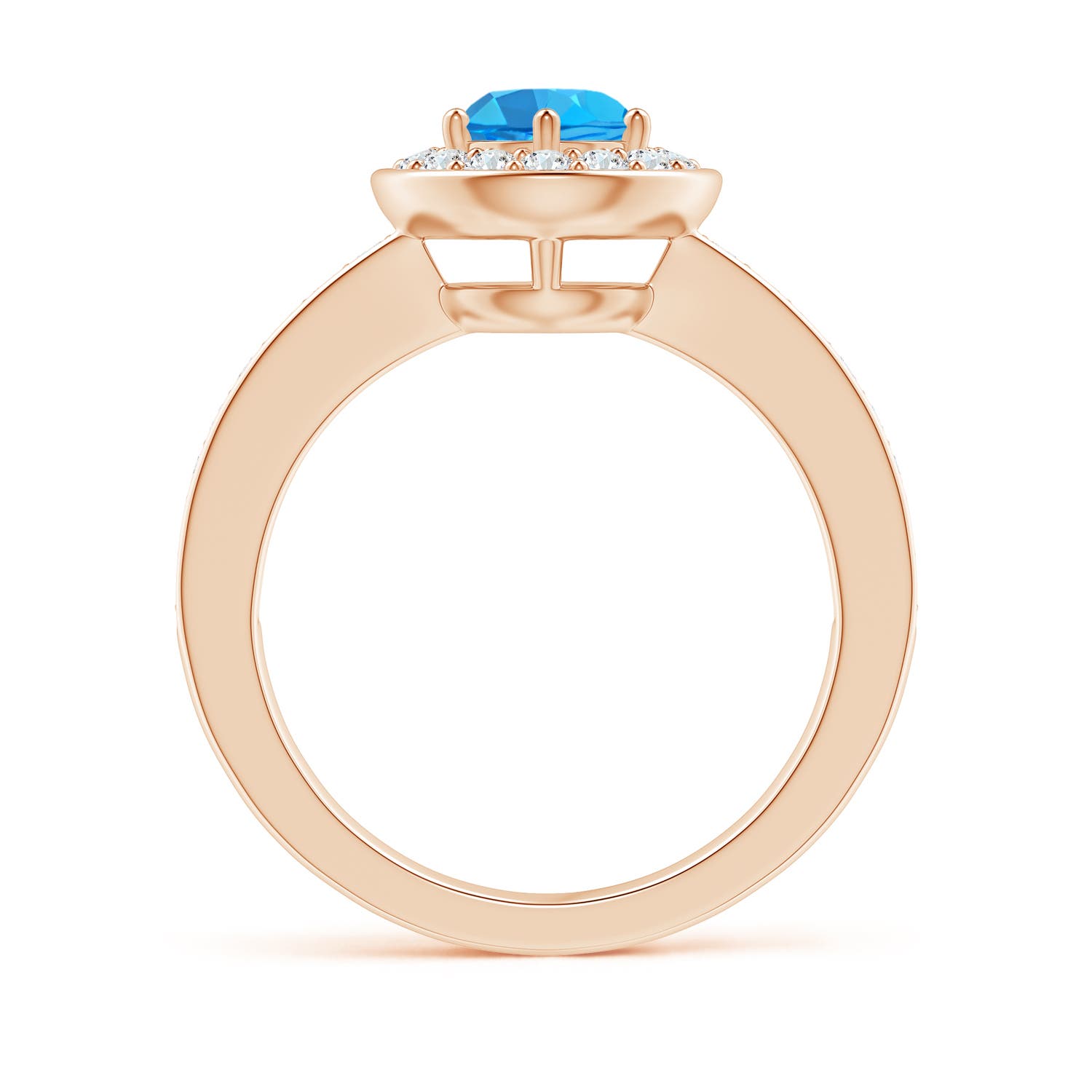 AAA - Swiss Blue Topaz / 1.31 CT / 14 KT Rose Gold