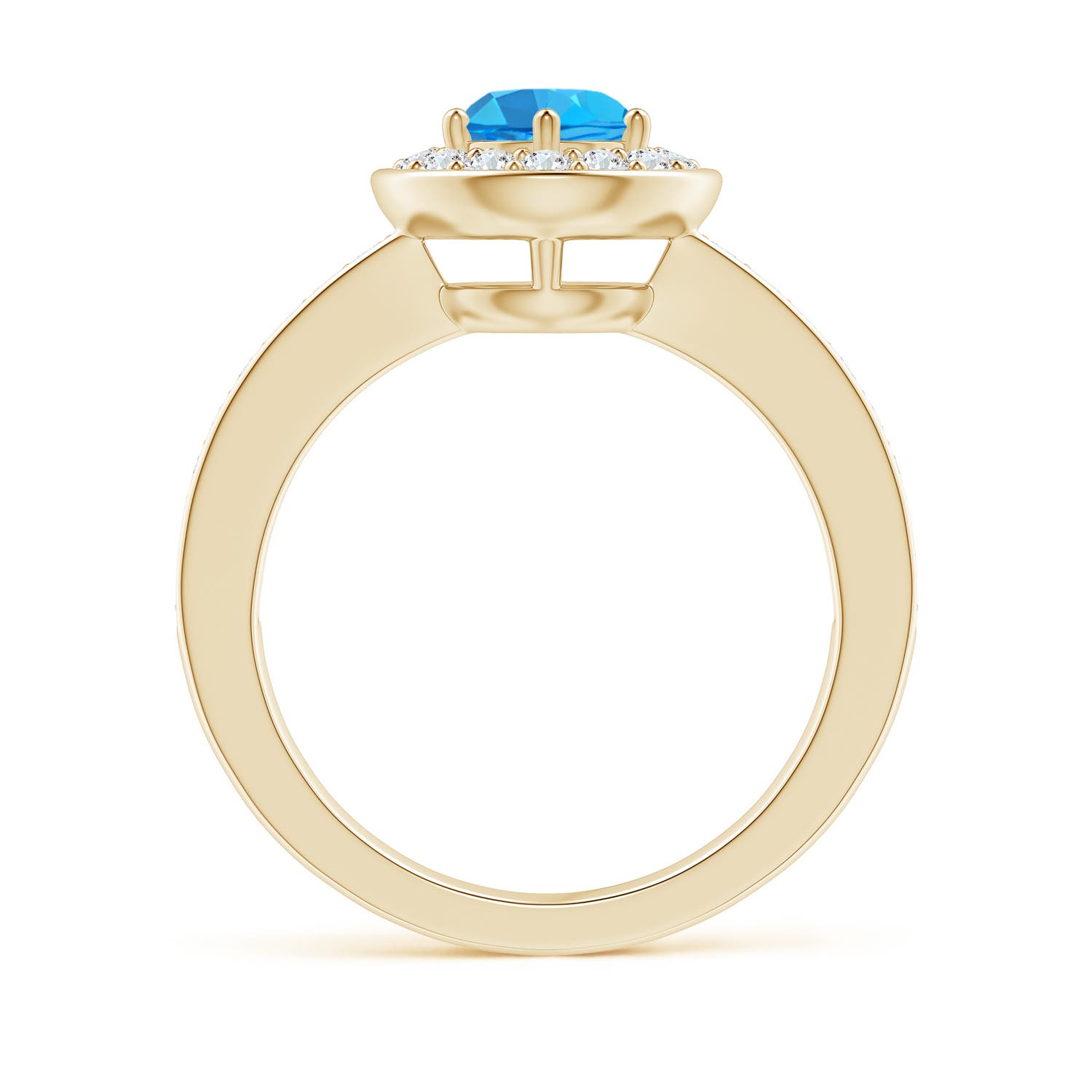 AAA - Swiss Blue Topaz / 1.31 CT / 14 KT Yellow Gold